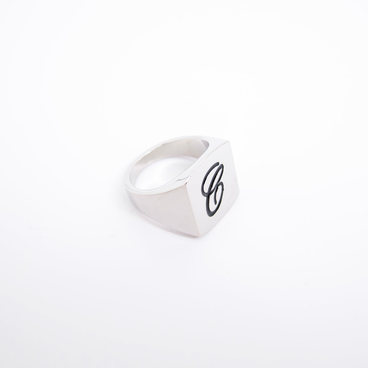 Chloe Vintage C Logo Silver Ring #13.5