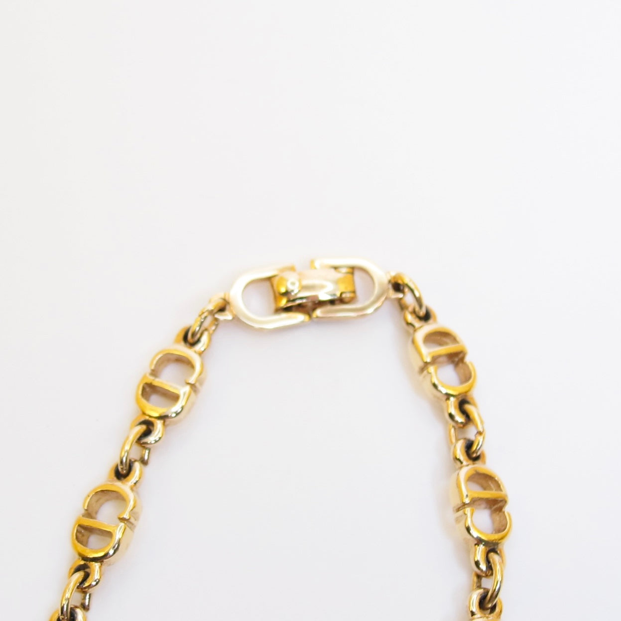 Christian Dior Vintage CD Logo Golden Bracelet