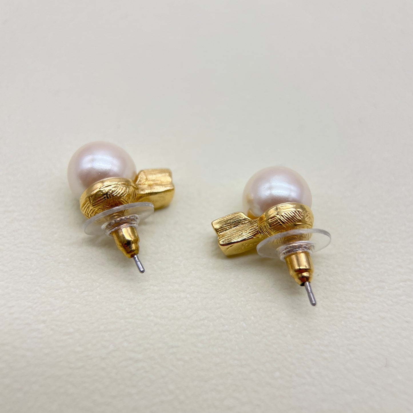 Givenchy Vintage 4G Logo and Pearl Golden Earrings