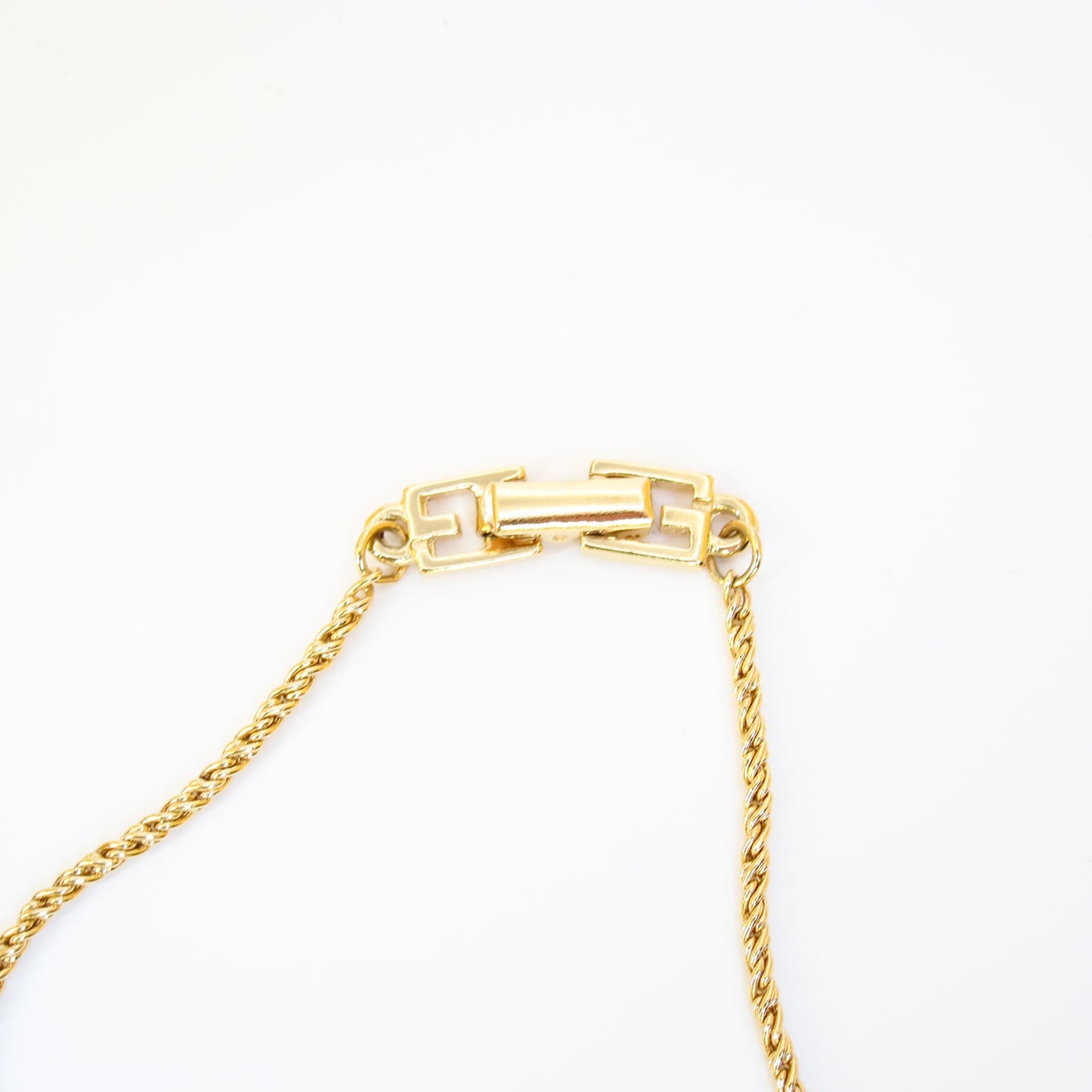 Givenchy Vintage Givenchy Logo on Padlock with Rhinestone Golden Bracelet
