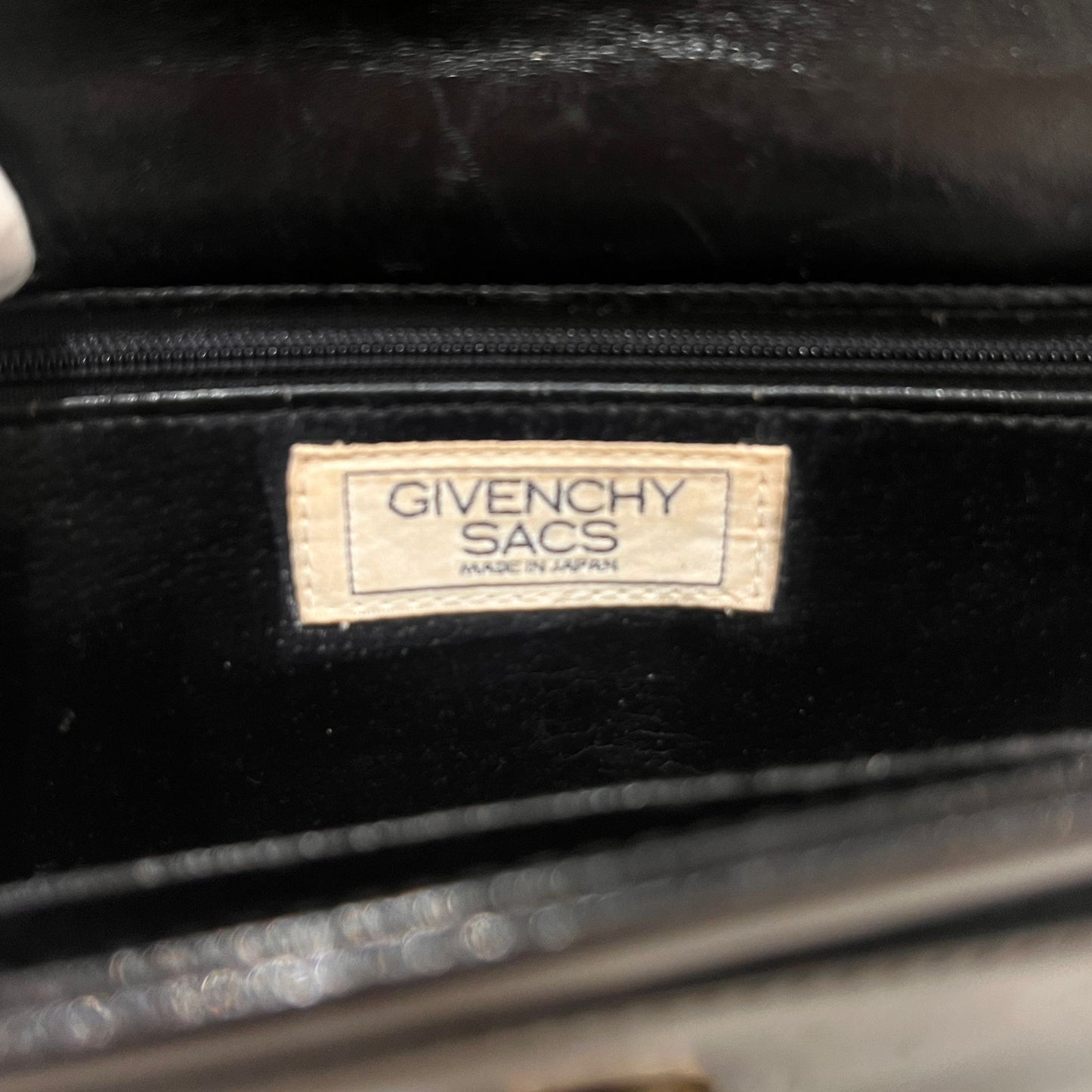 Givenchy Vintage Black Leather Envelope Shoulder Bag