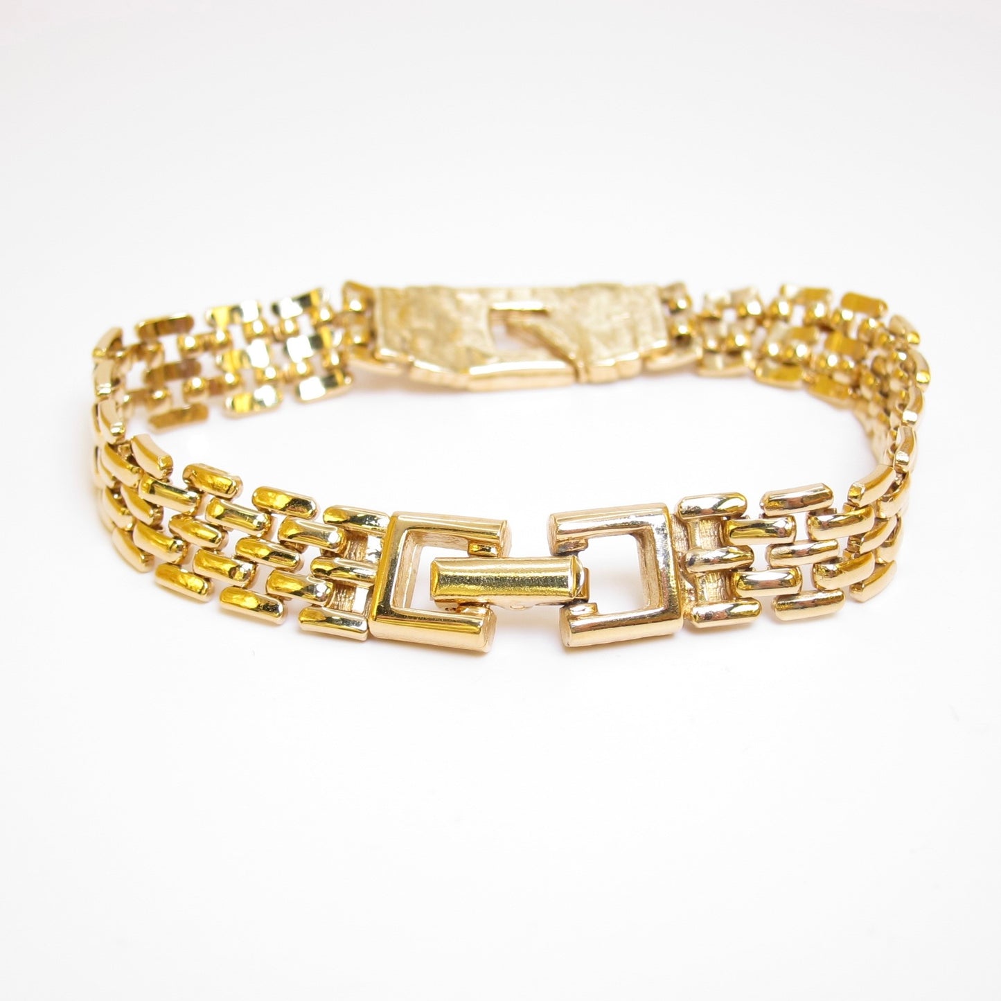 Givenchy Vintage G Logo with Rhinestone Golden Bracelet