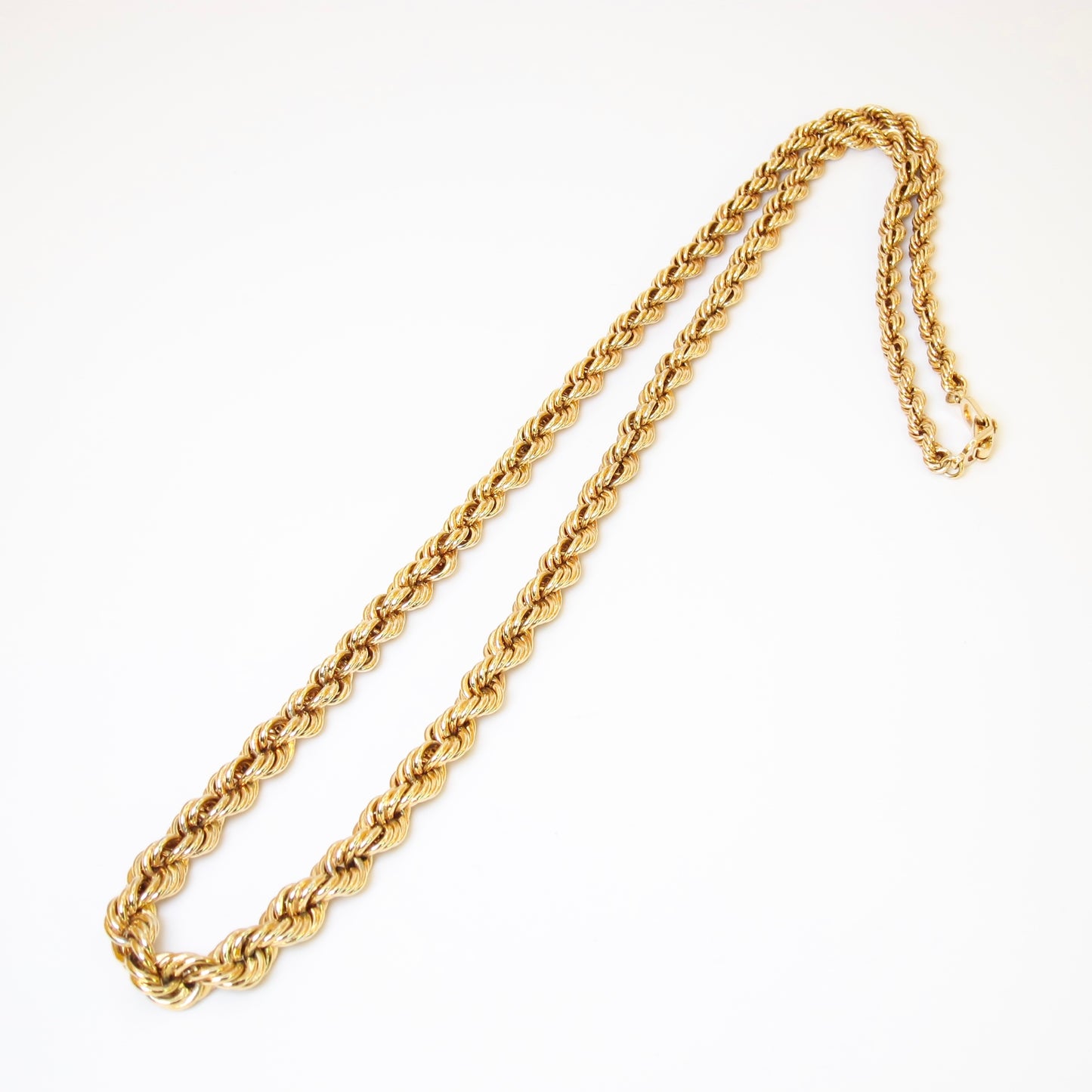 Christian Dior Vintage Twisted Golden Long Chain Necklace