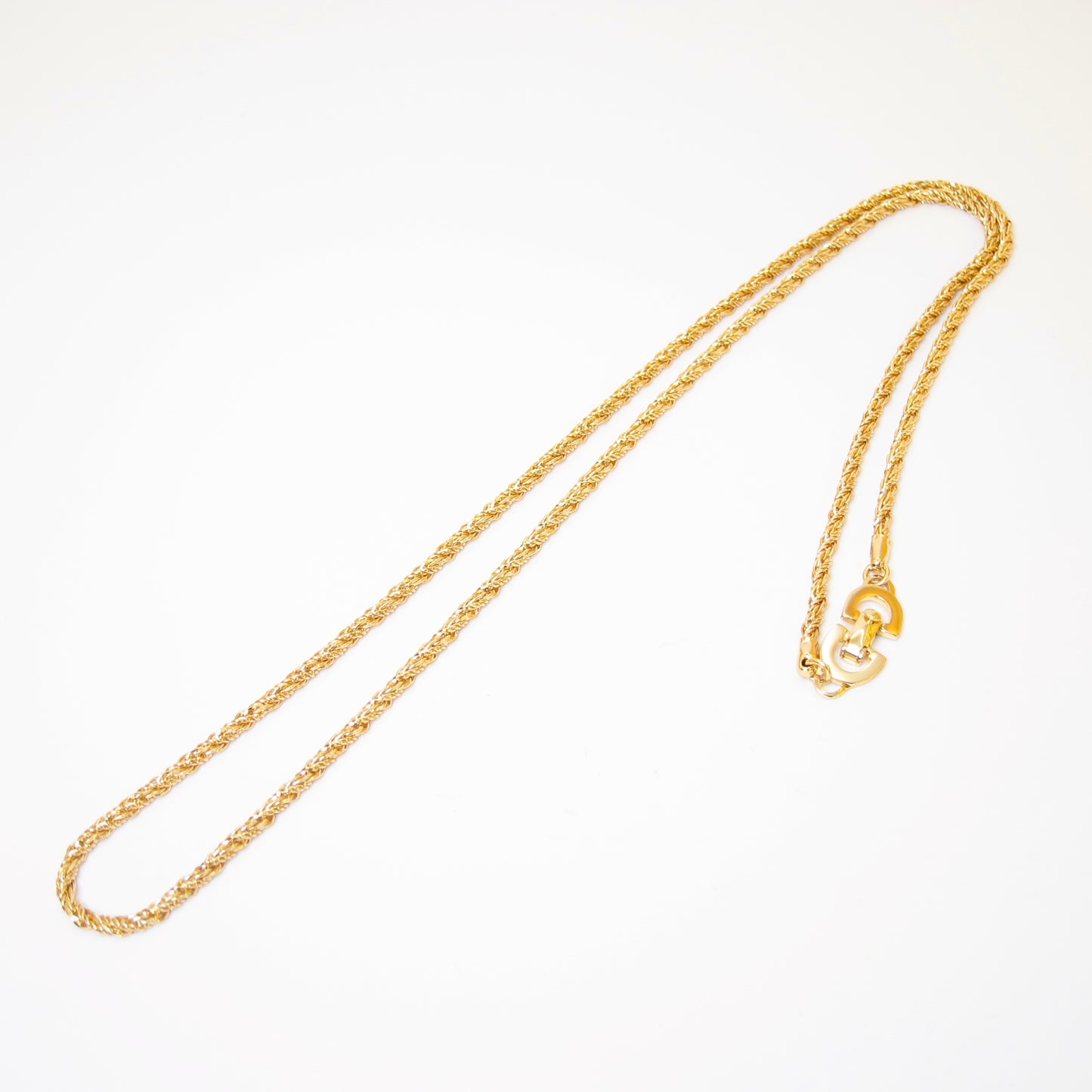 Christian Dior Vintage Stylish Golden Long Necklace