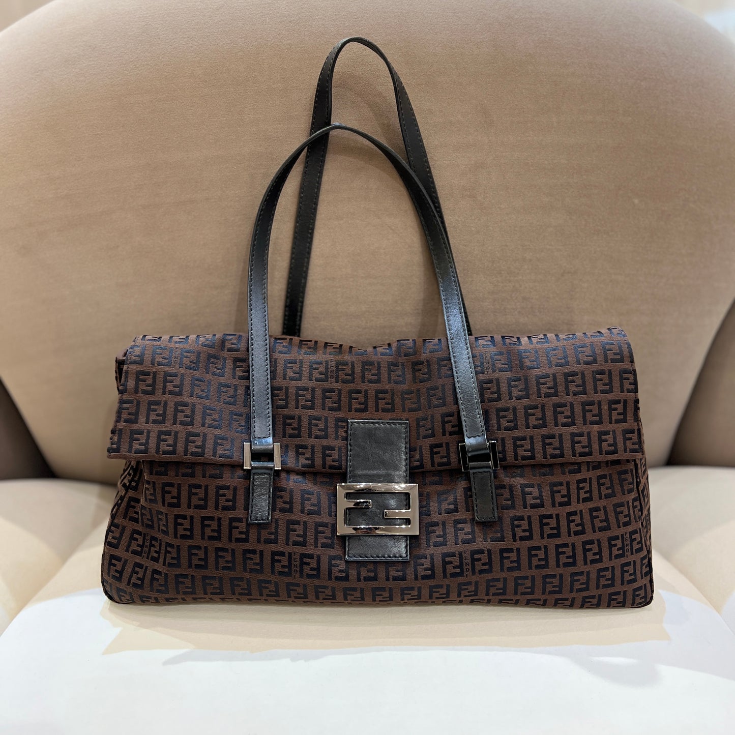 Fendi Vintage Zucchino Large Shoulder Bag