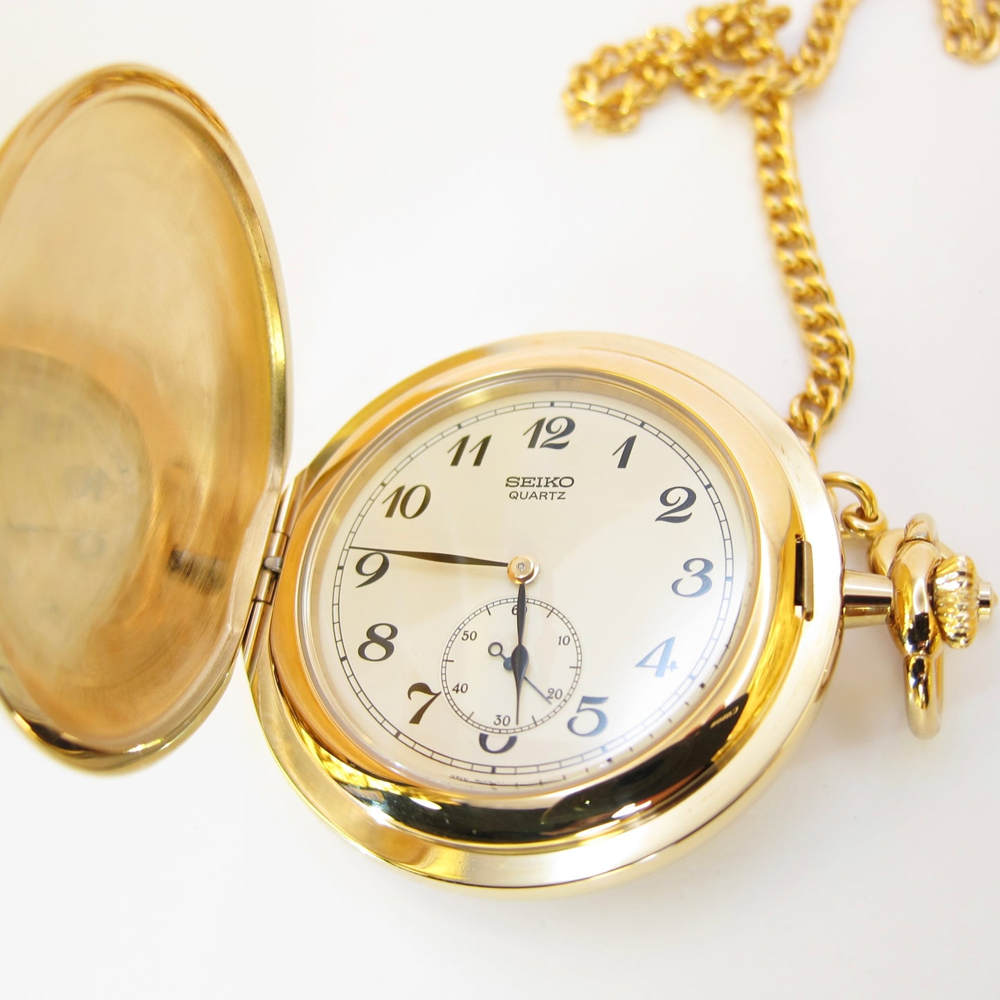 Seiko Vintage Ivory Face Golden Pocket Watch