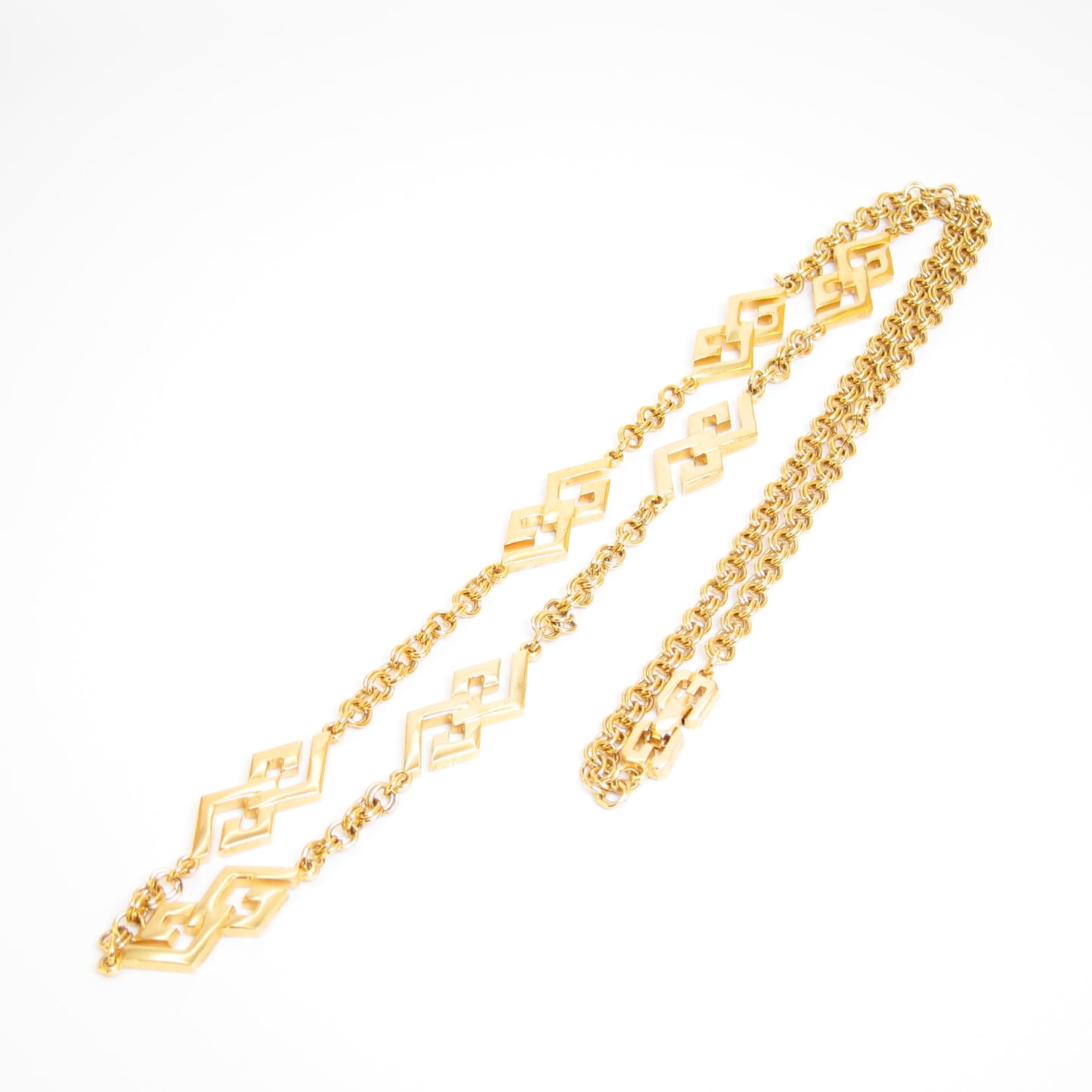 Givenchy Vintage GG Logo Golden Long Necklace