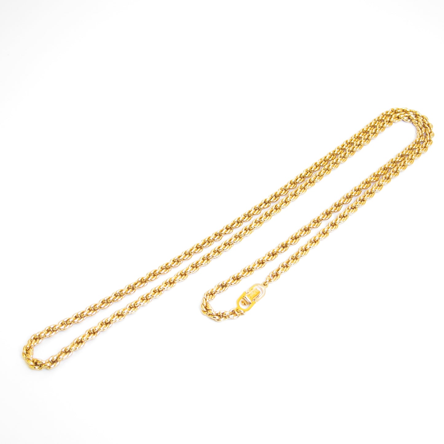 Christian Dior Vintage Stylish Golden Long Necklace