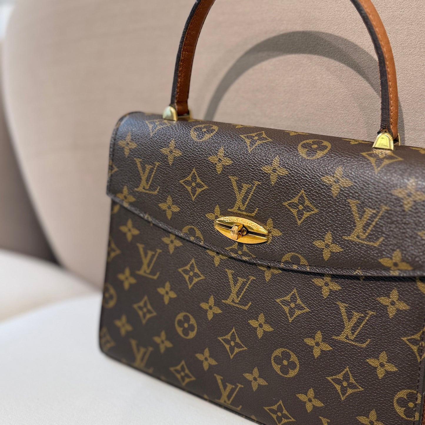 Louis Vuitton Malesherbes Classic Monogram Top Handle Handbag