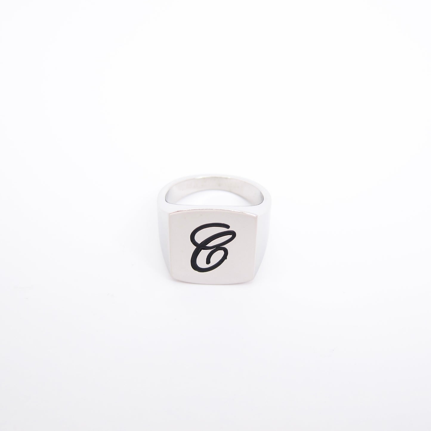 Chloe Vintage C Logo Silver Ring #13.5