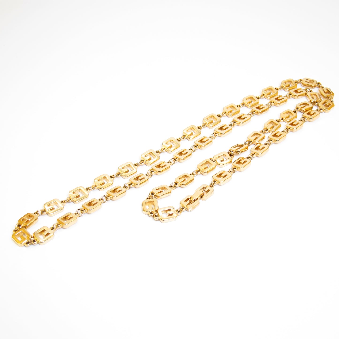 Givenchy Vintage G Logo Golden Long Necklace