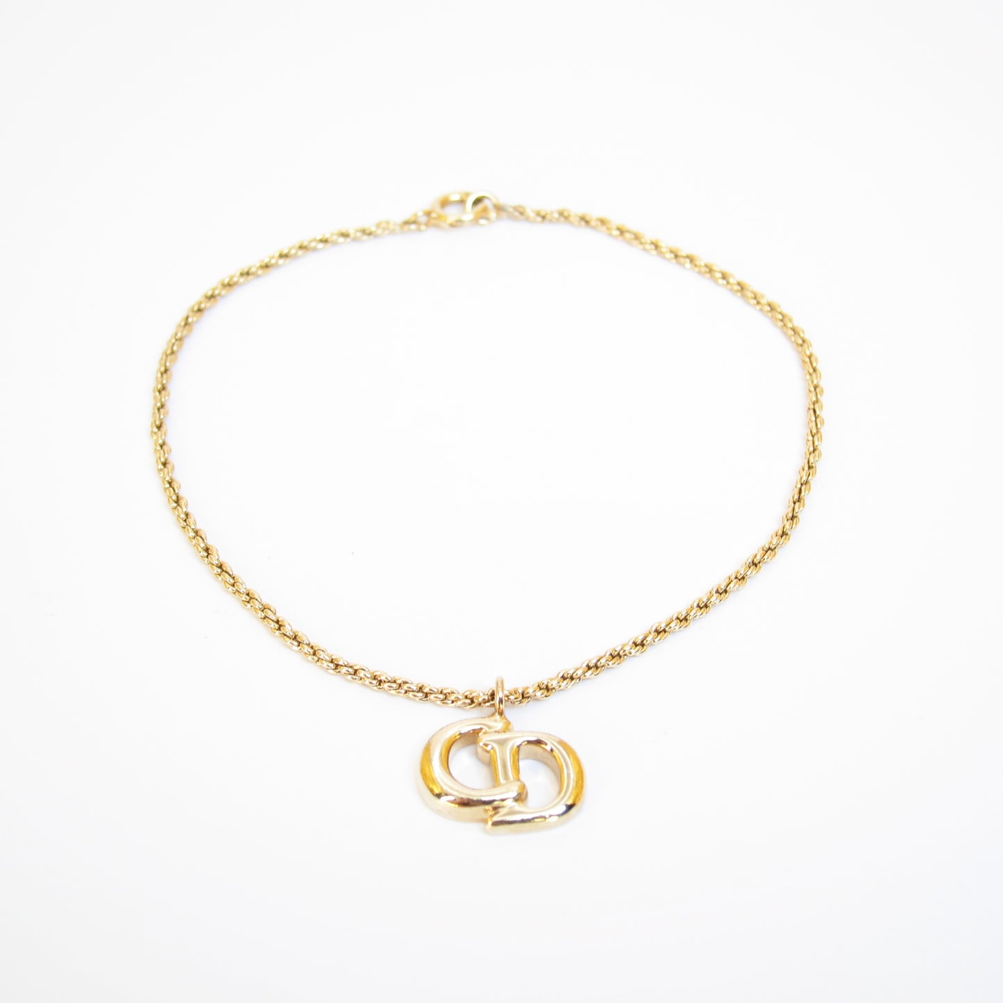 Christian Dior Vintage CD Logo Golden Bracelet
