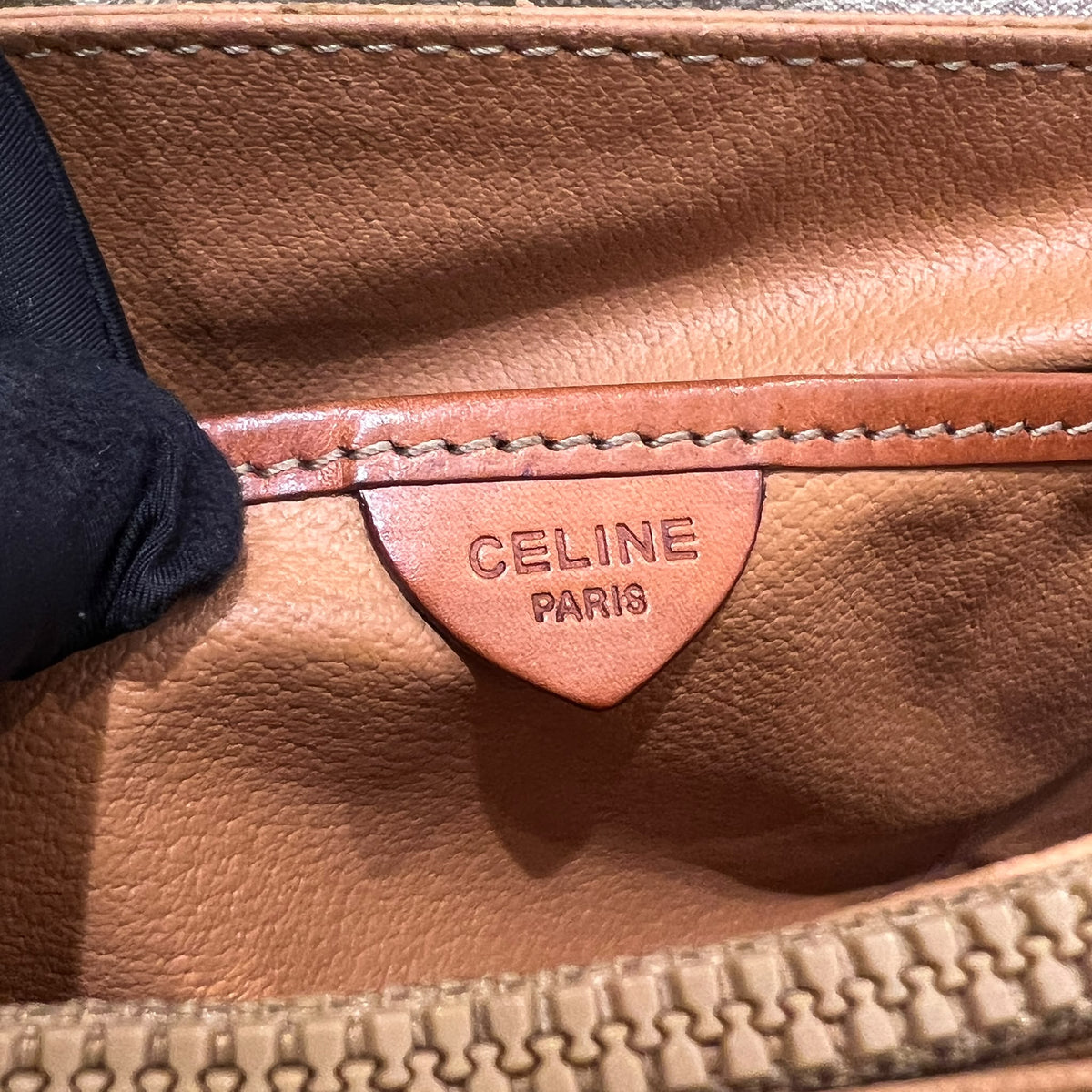 Celine Vintage Macadam Canvas Flap Shoulder Bag