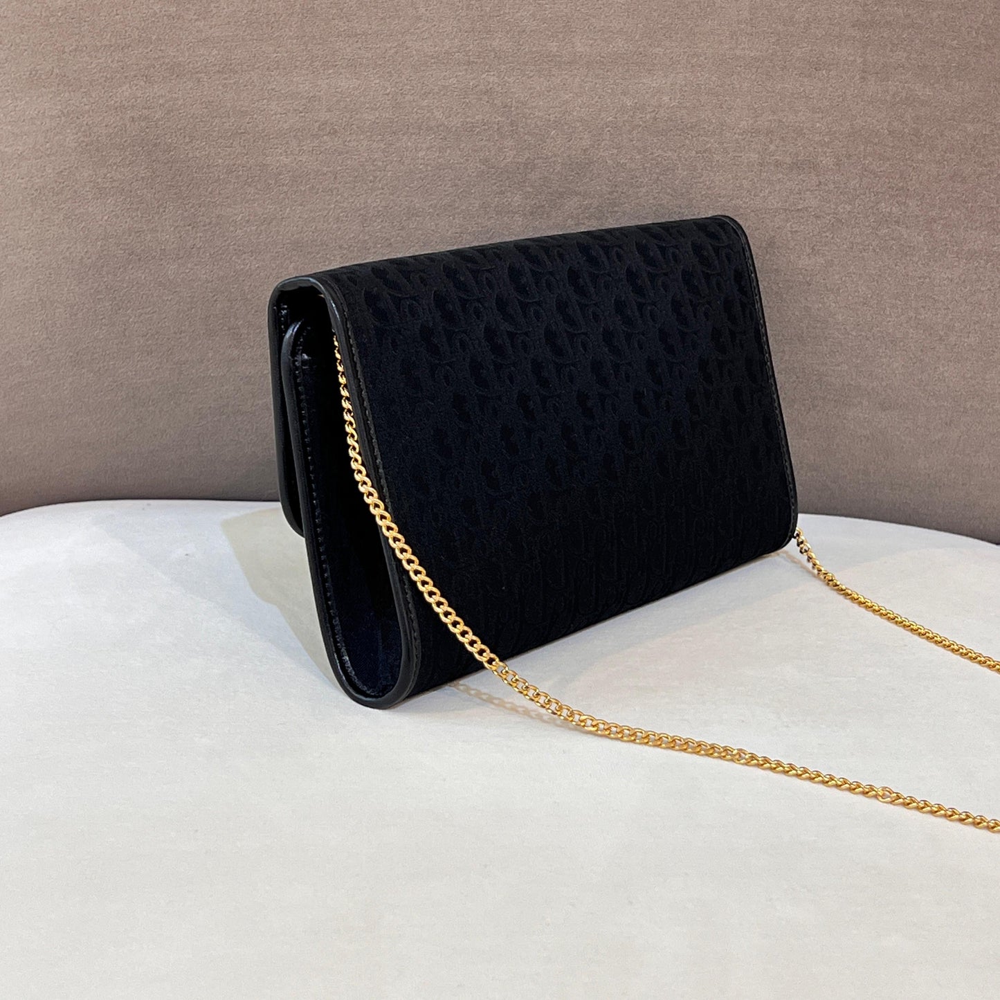 Christian Dior Vintage Trotter Chain Black Shoulder Bag
