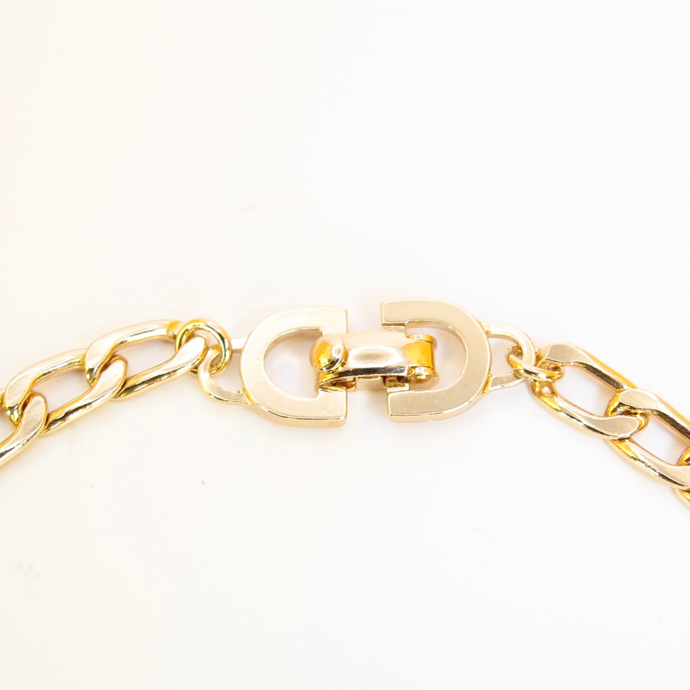 Christian Dior Vintage Stylish Golden Chain Bracelet
