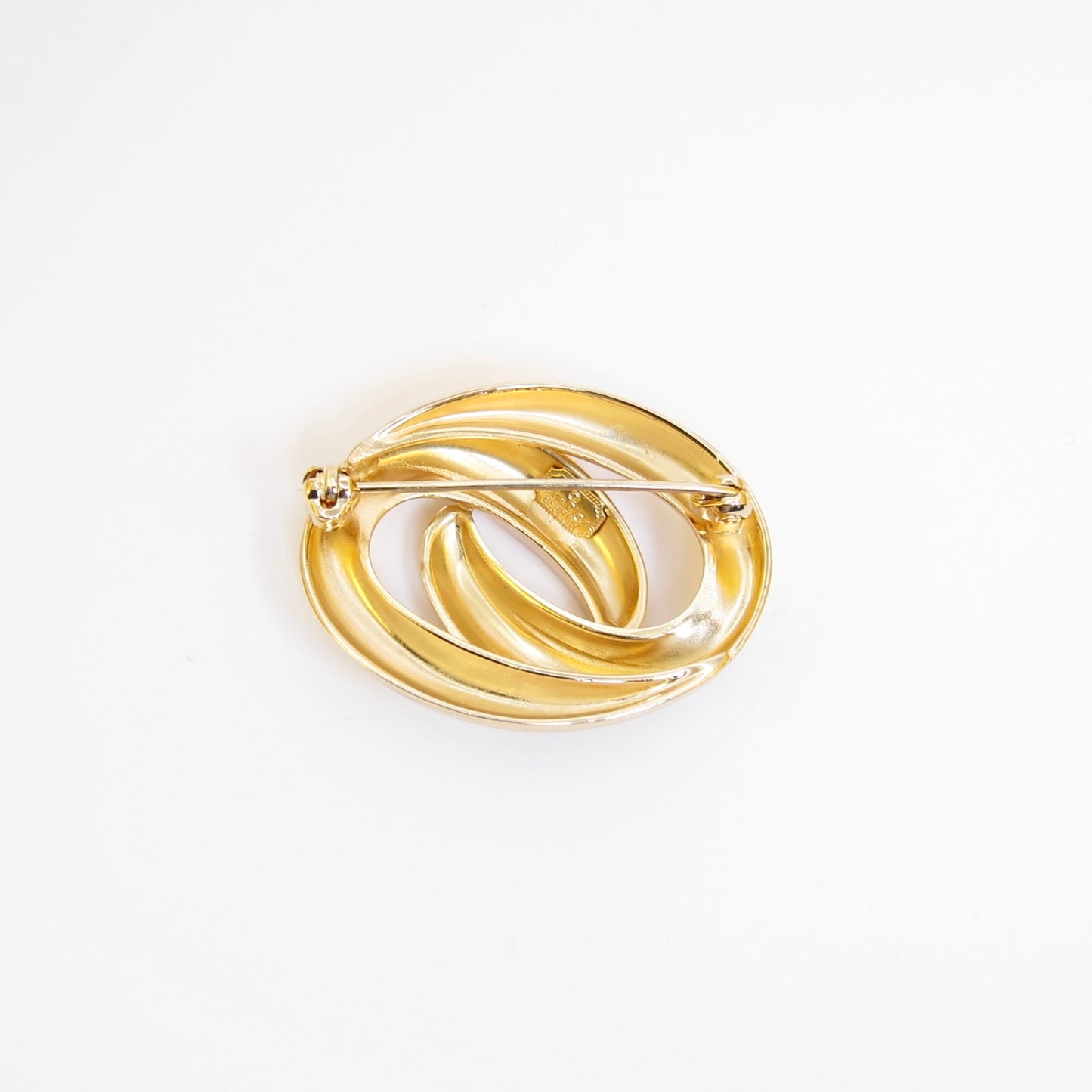 Christian Dior Vintage Oval Golden Brooch