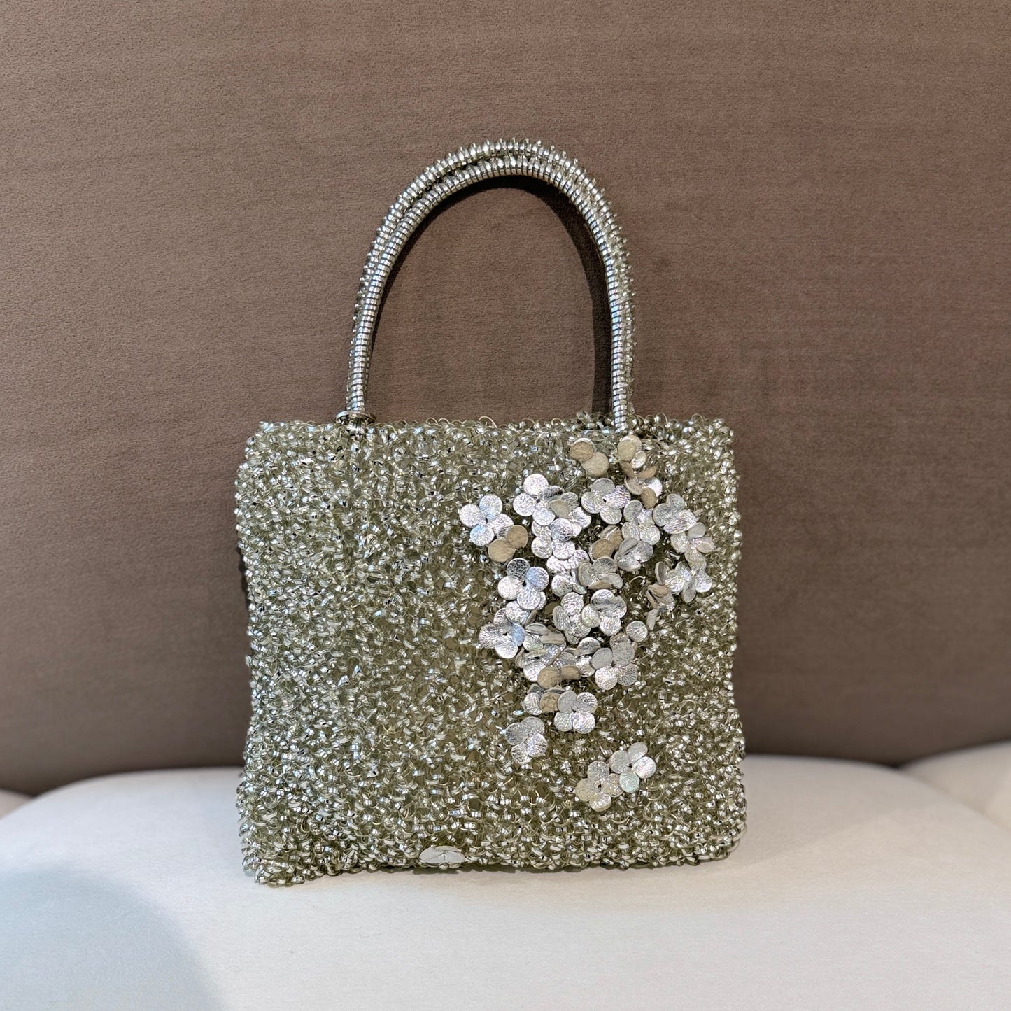 Anteprima Silver Wire Clover Motif Handbag