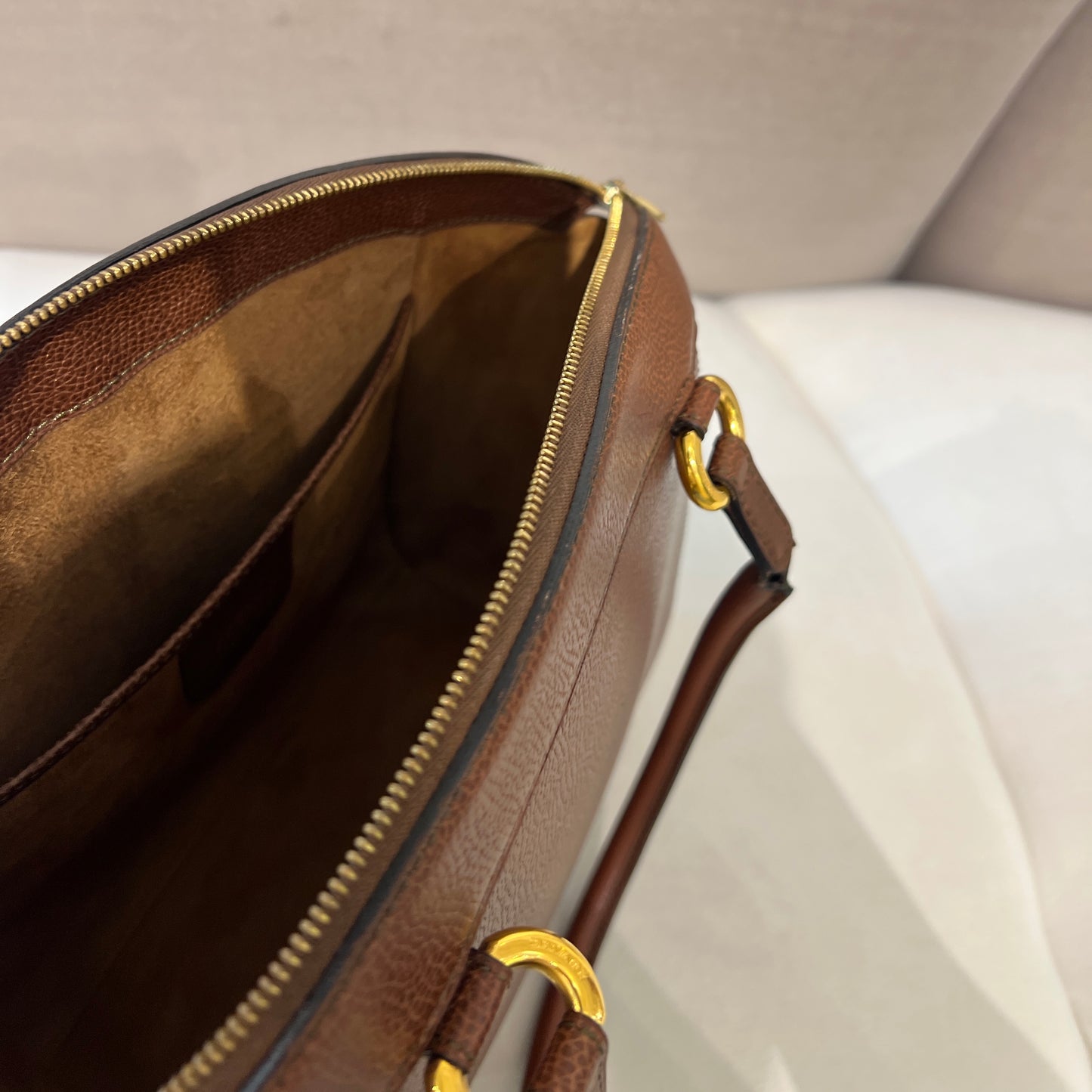Delvaux Vintage Brown Leather Shoulder Bag