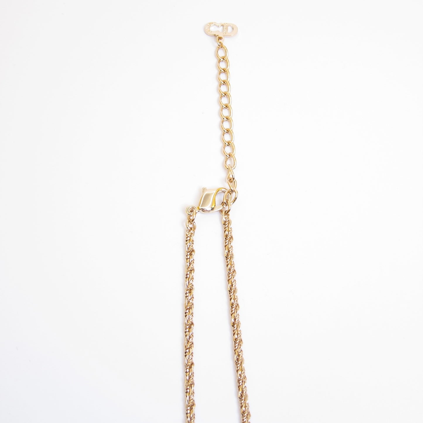 Christian Dior Vintage Tassel Pendant Golden Necklace