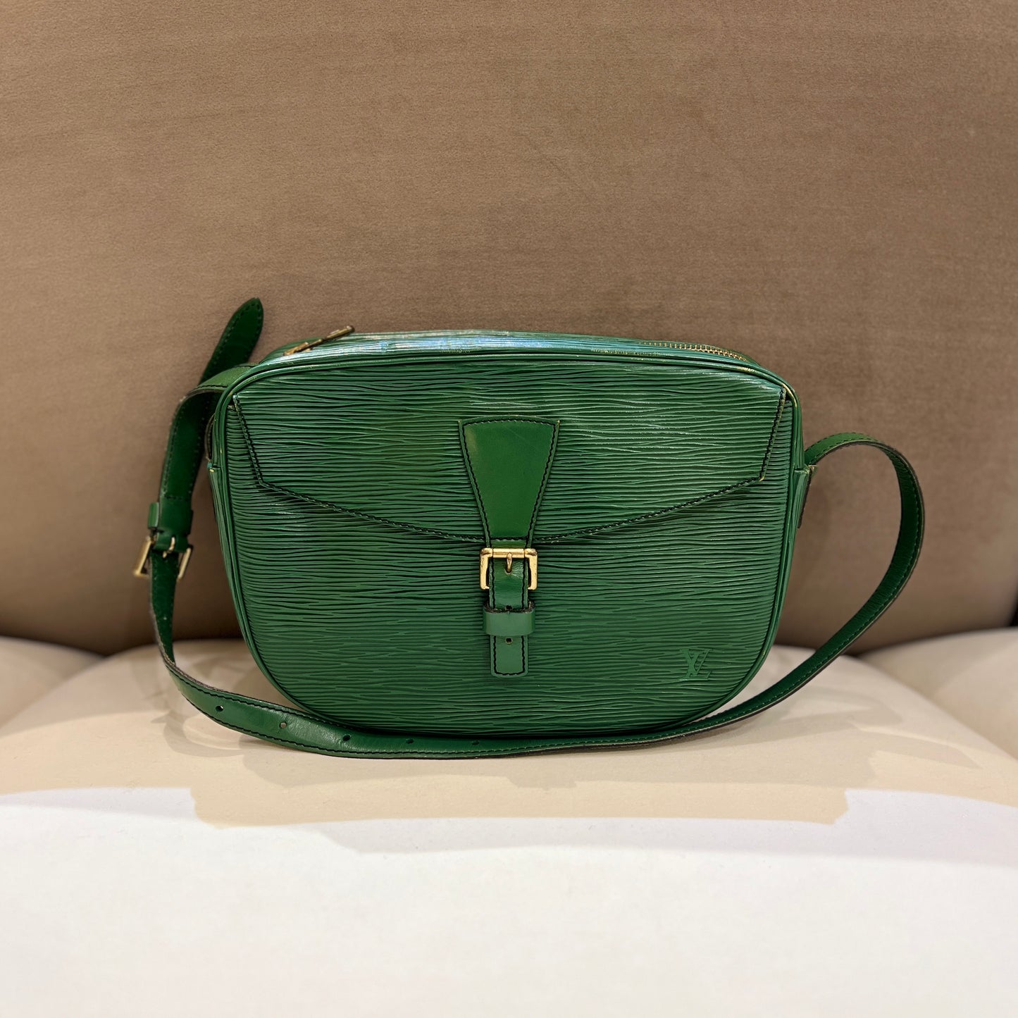 Louis Vuitton Vintage Jeune Fille Borneo Green Epi Shoulder Bag