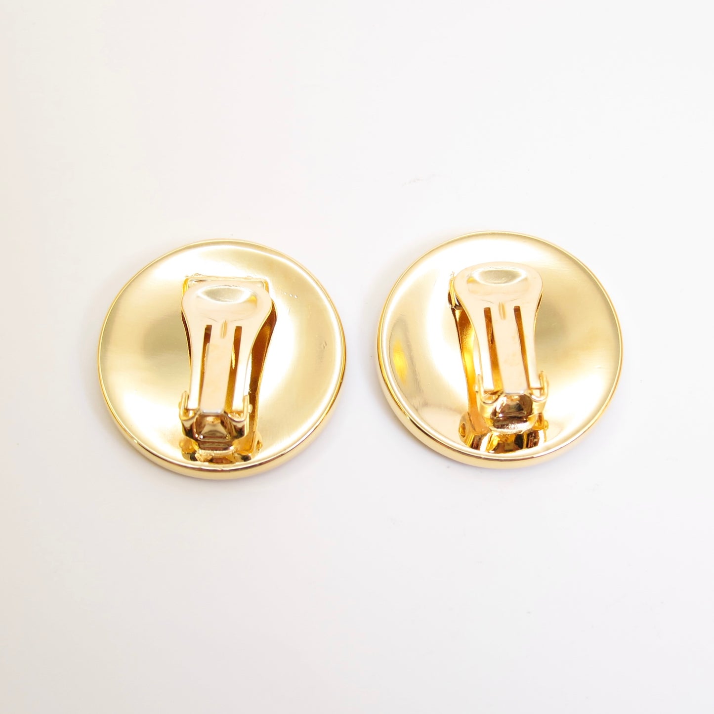 Ferragamo Vintage Gancini Black and Golden Clip-on Earrings