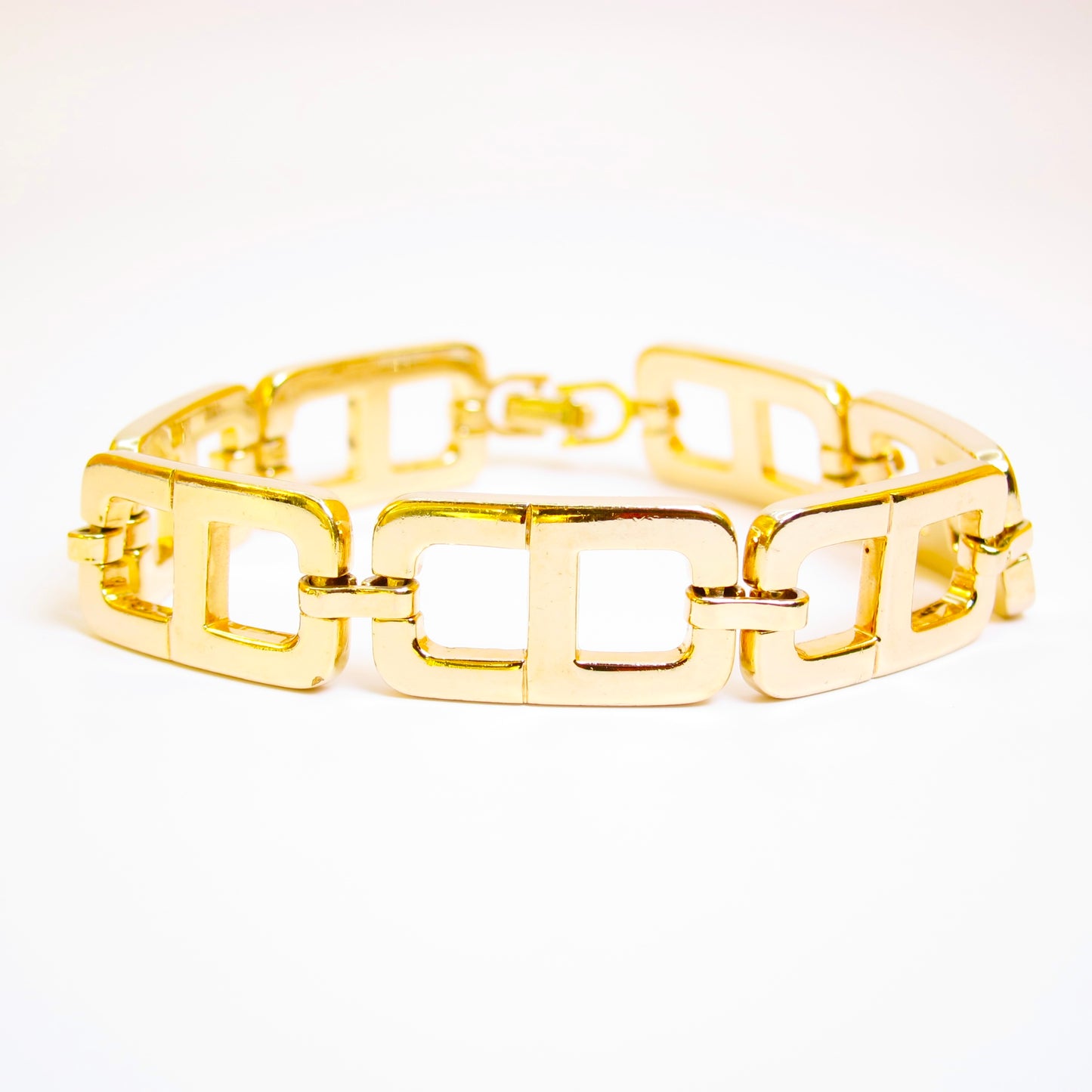 Christian Dior Vintage CD Logo Golden Bracelet