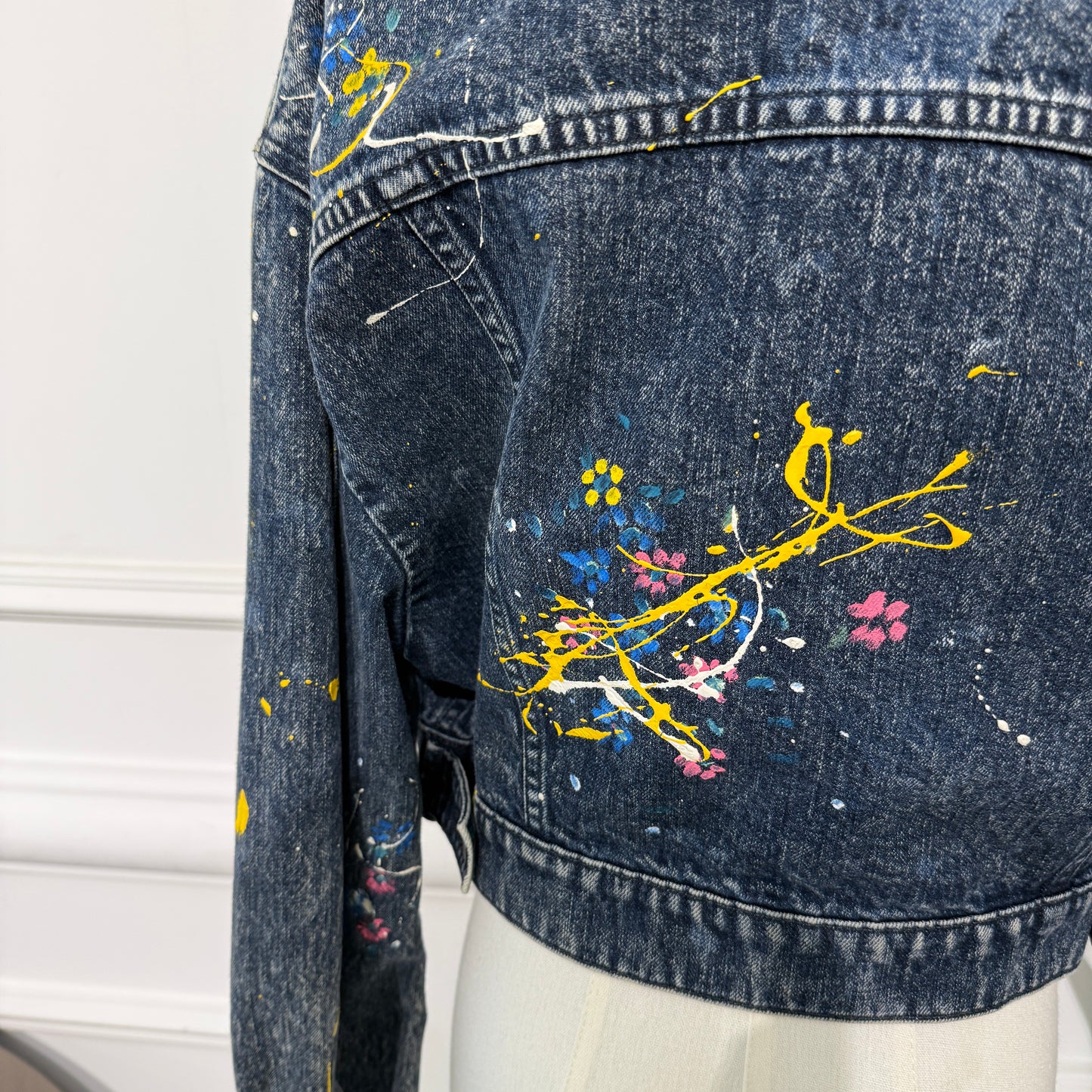 Miu Miu Vintage Multicolor Denim Chopped Jacket