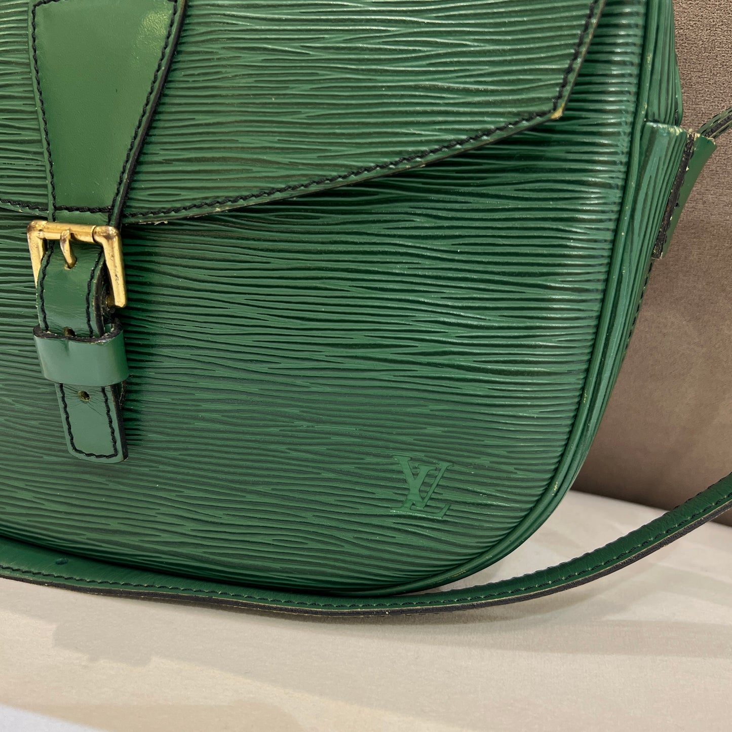 Louis Vuitton Vintage Jeune Fille Borneo Green Epi Shoulder Bag