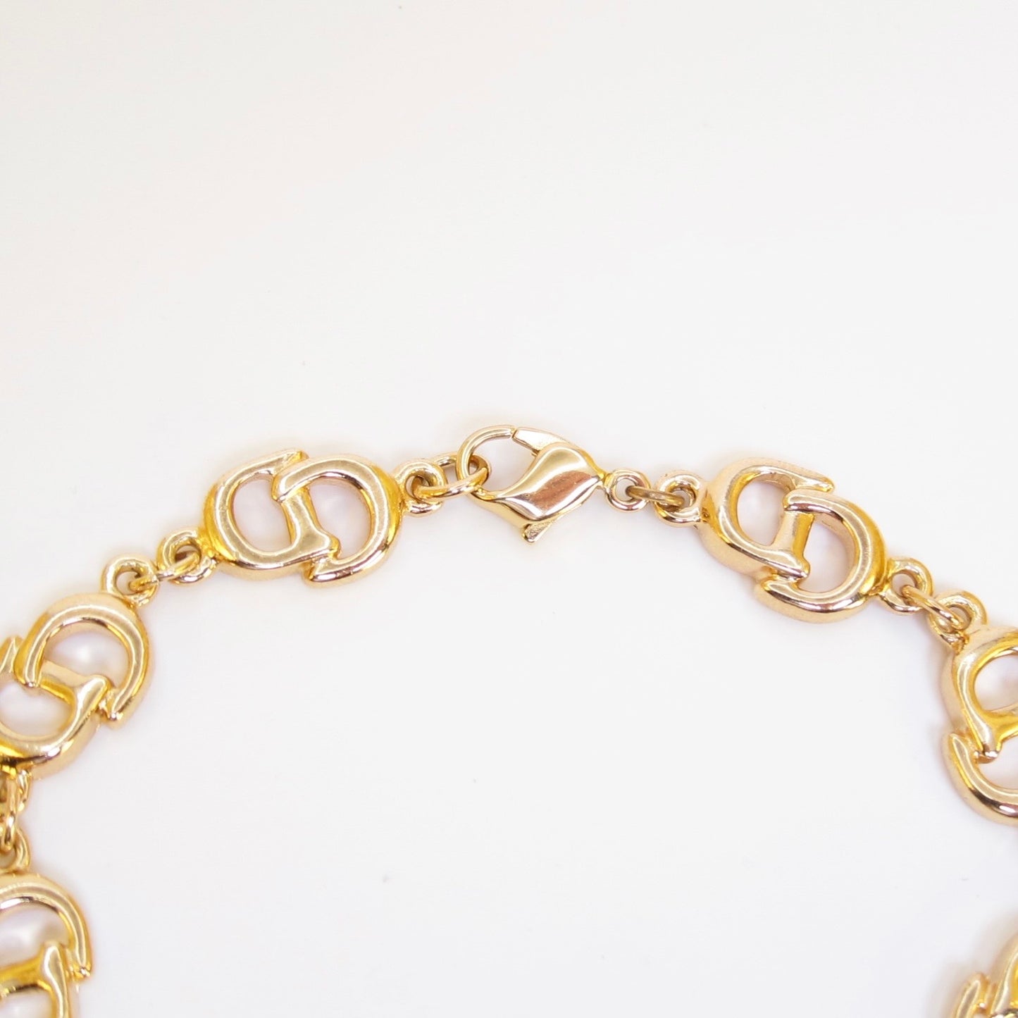 Christian Dior Vintage CD Logo Golden Bracelet