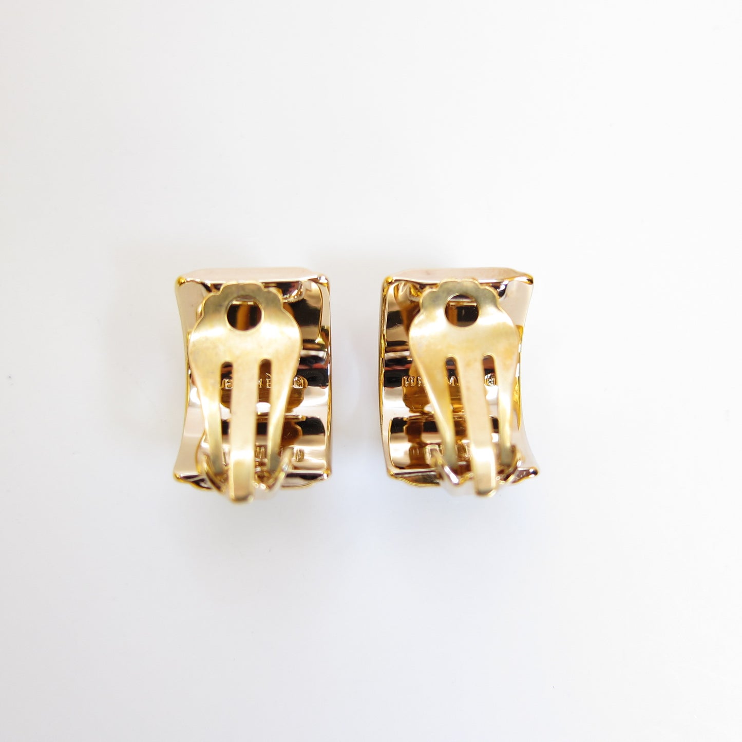 Hermes Vintage Leopard Cloisonne Enamel Golden Clip-on Earrings