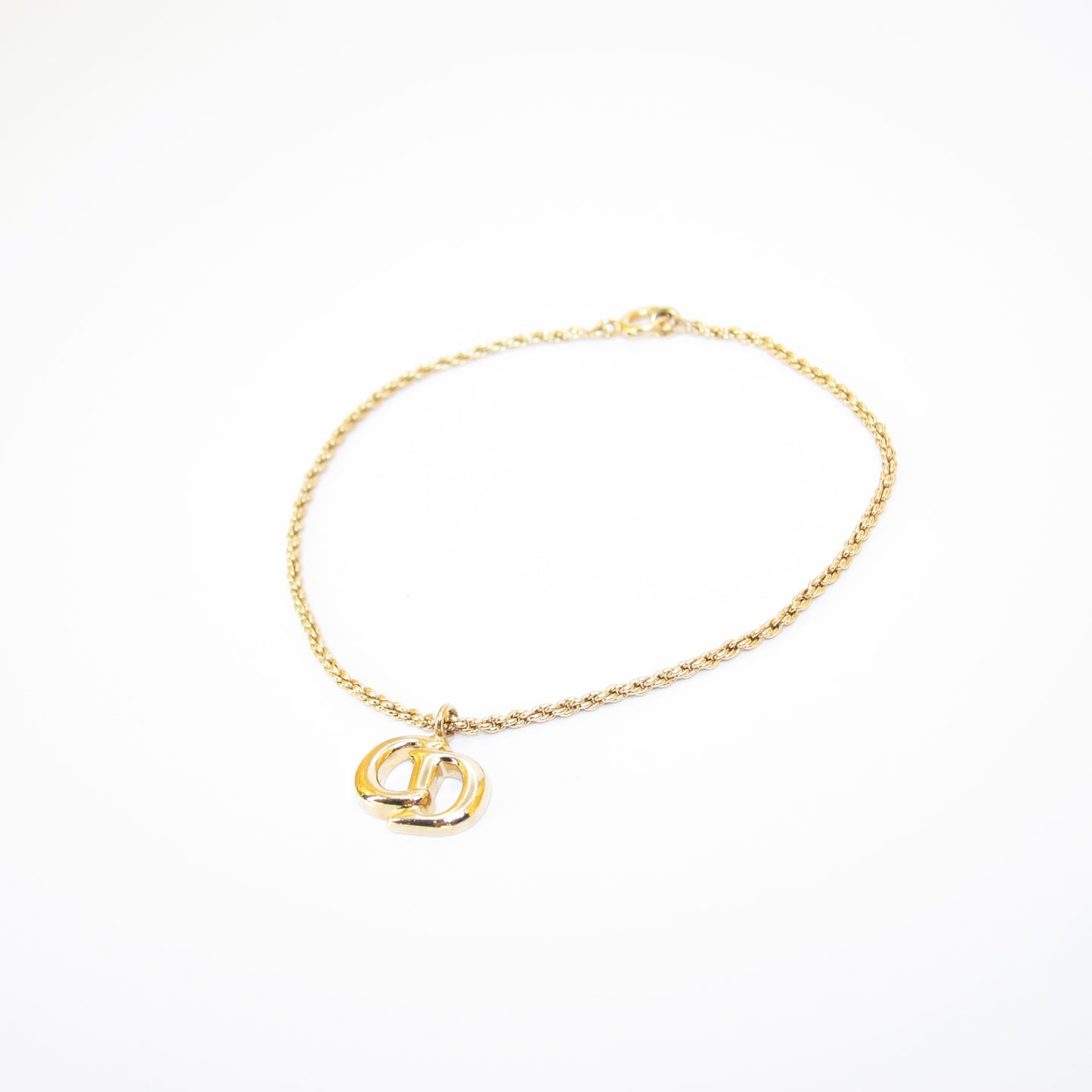 Christian Dior Vintage CD Logo Golden Bracelet
