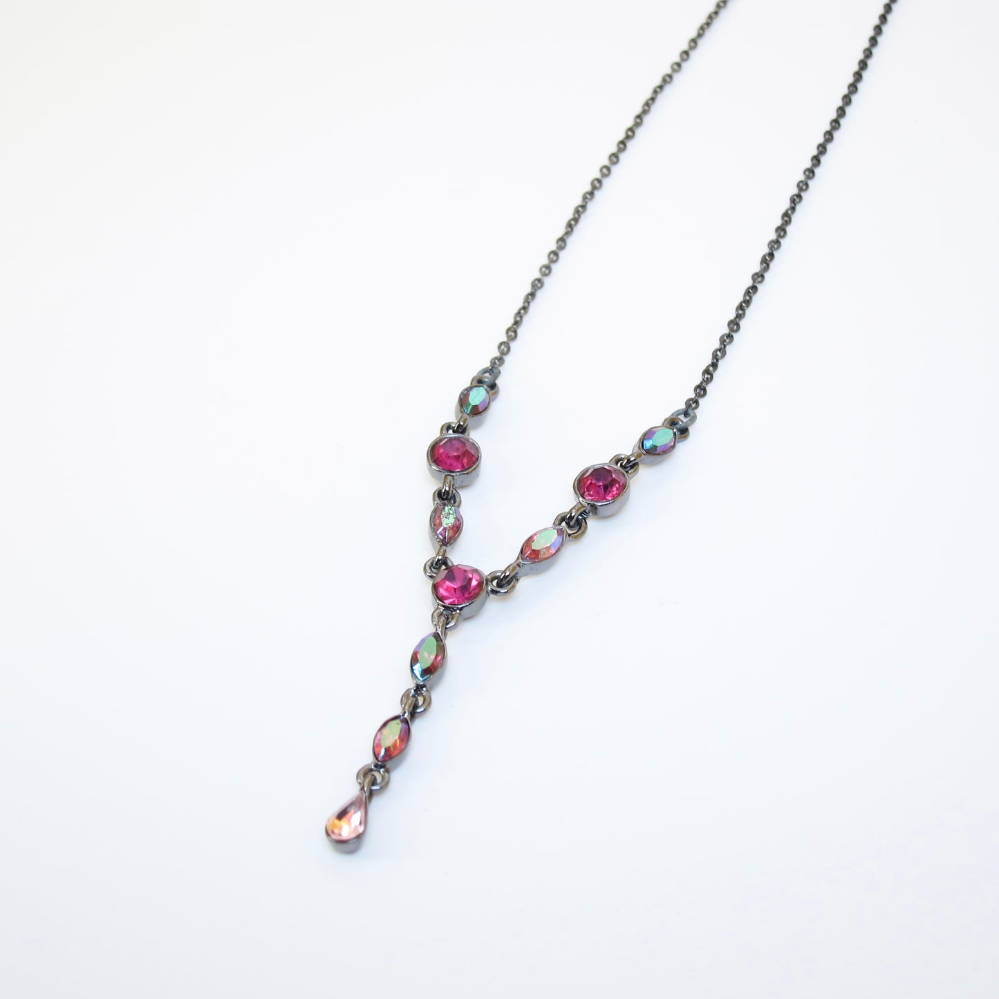 Givenchy Vintage Multi Color Stone Space Grey Necklace