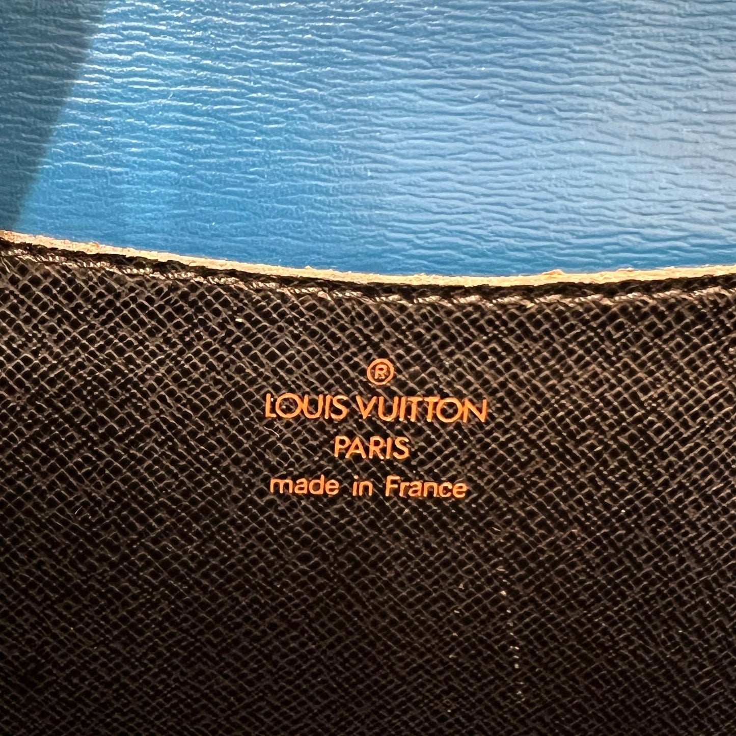 Louis Vuitton Vintage Epi Grenelle Blue Structured Shoulder Bag