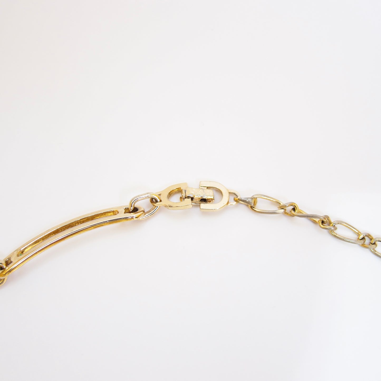 Christian Dior Vintage CD Logo Stylish Golden Necklace