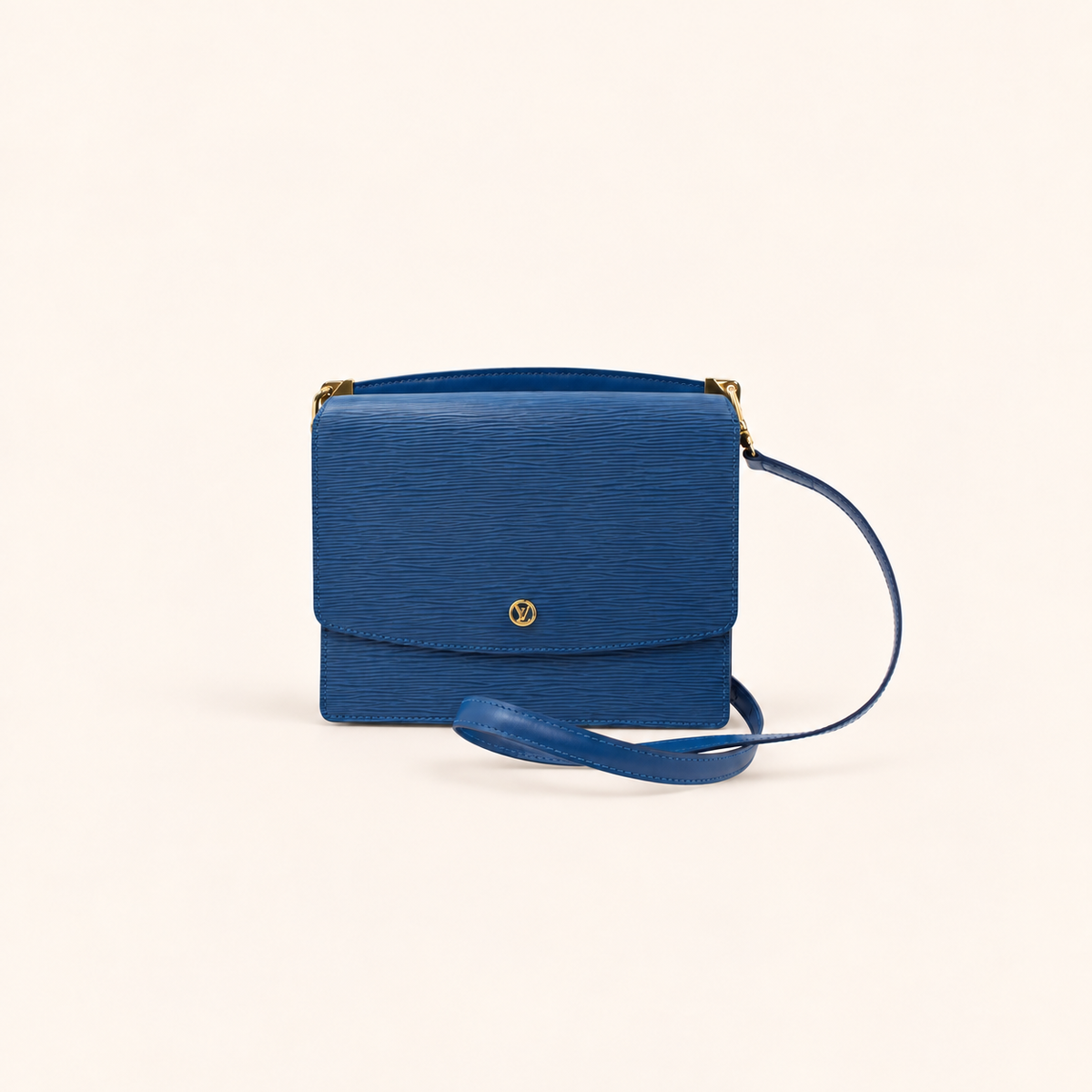 Louis Vuitton Epi Grenelle Toledo Blue Shoulder Bag M52365, front view