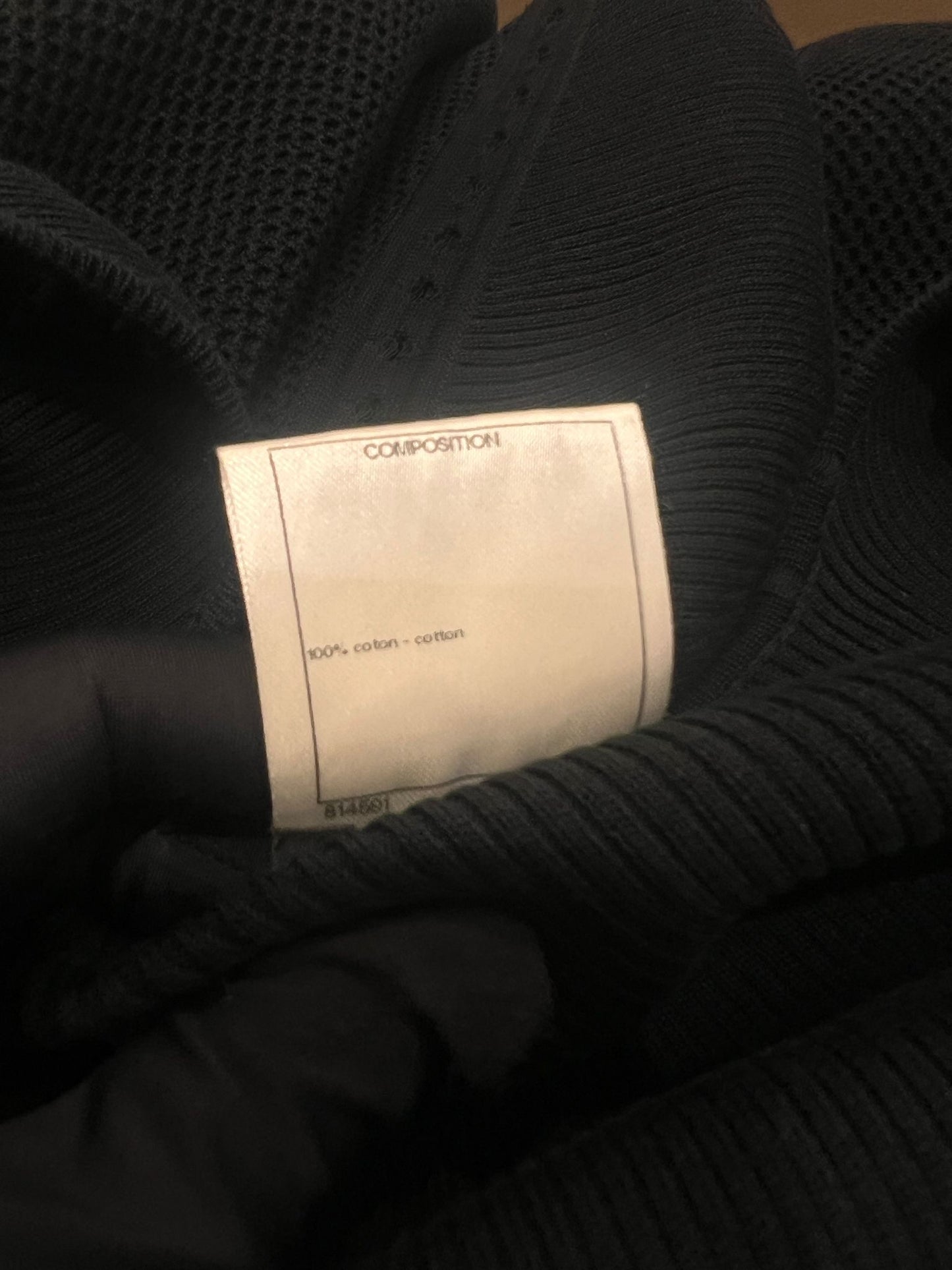 Chanel Vintage Black Sleeveless Knit Structured Flared Dress