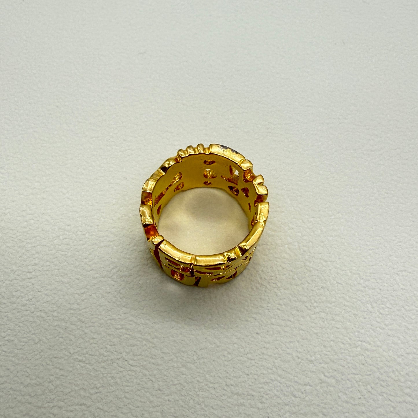 Yves Saint Laurent Vintage Logo Golden Ring #14