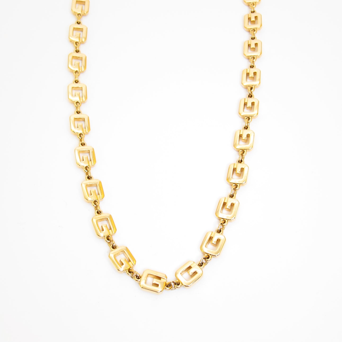 Givenchy Vintage G Logo Golden Long Necklace