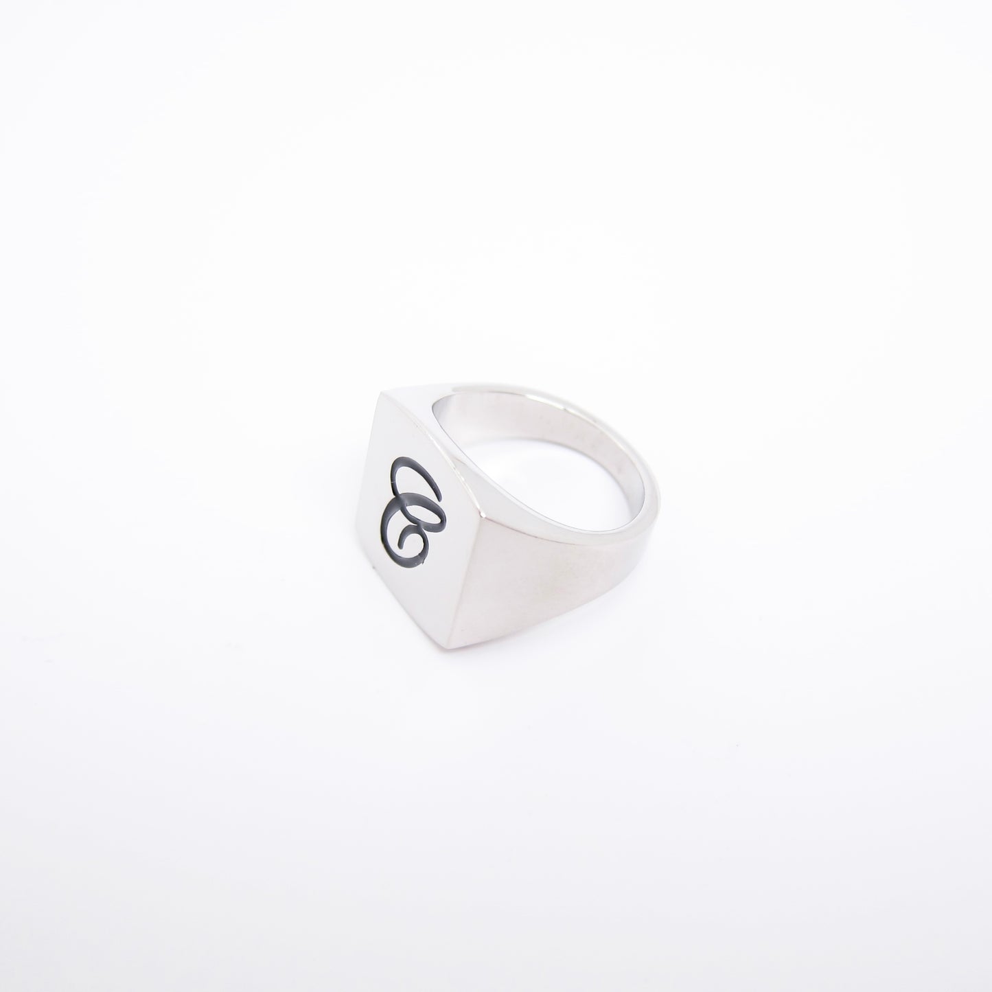 Chloe Vintage C Logo Silver Ring #13.5