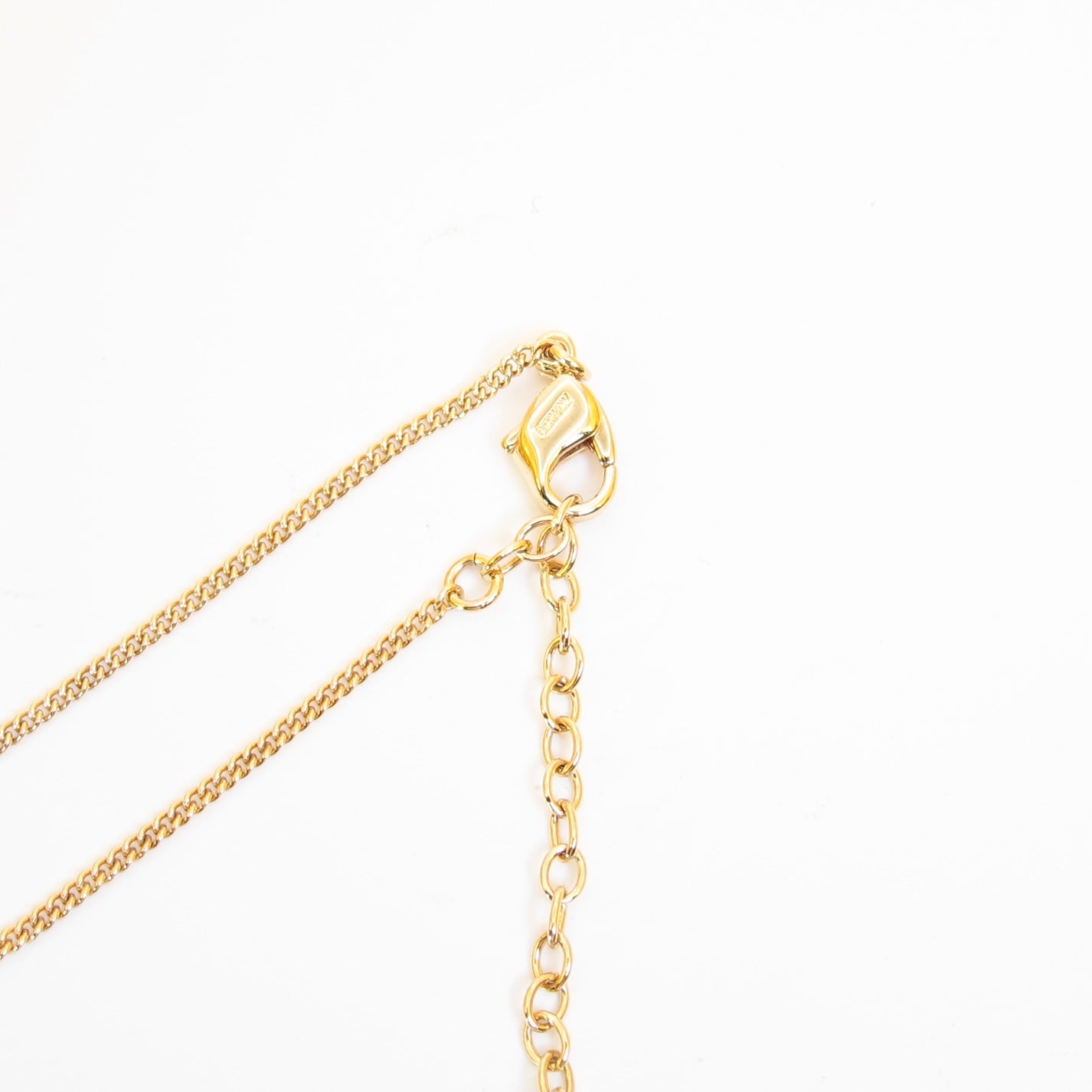 Christian Dior Vintage CD Logo and Circle with Rhinestone Golden Necklace