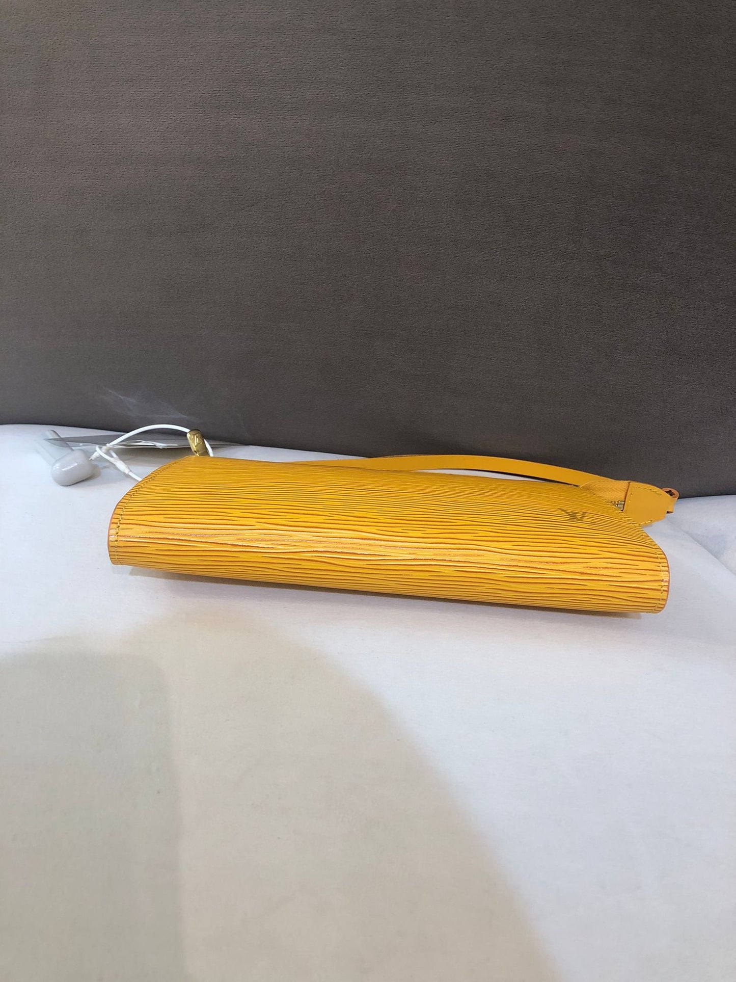 Louis Vuitton Vintage Pochette Accessoires Yellow Epi Leather Shoulder Bag