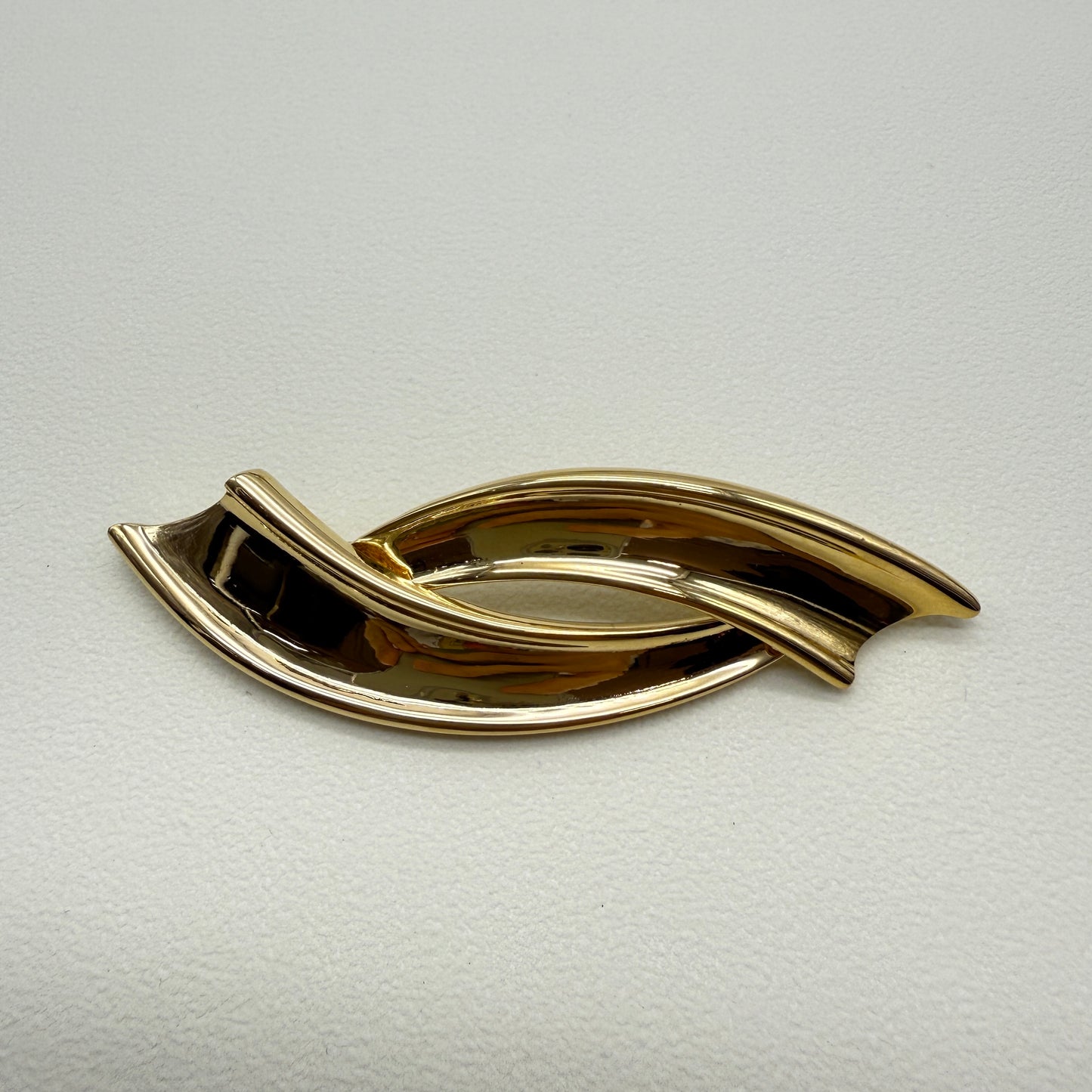 Yves Saint Laurent Vintage Stylish Golden Brooch