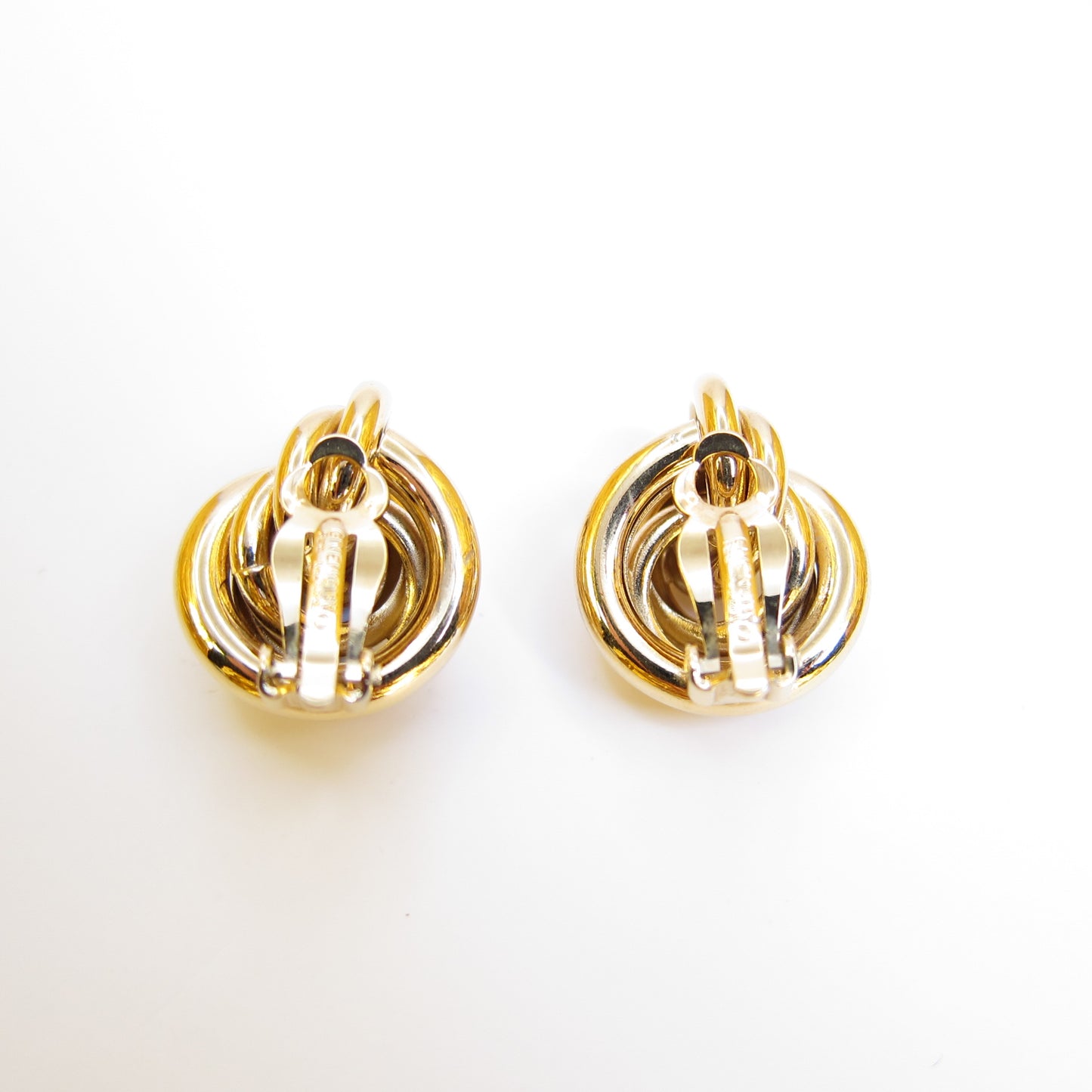 Givenchy Vintage Twist Circle Golden Clip-on Earring
