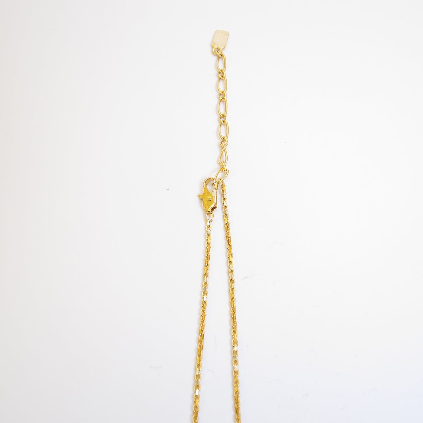Yves Saint Laurent Vintage YSL Logo with Rhinestone Golden Necklace