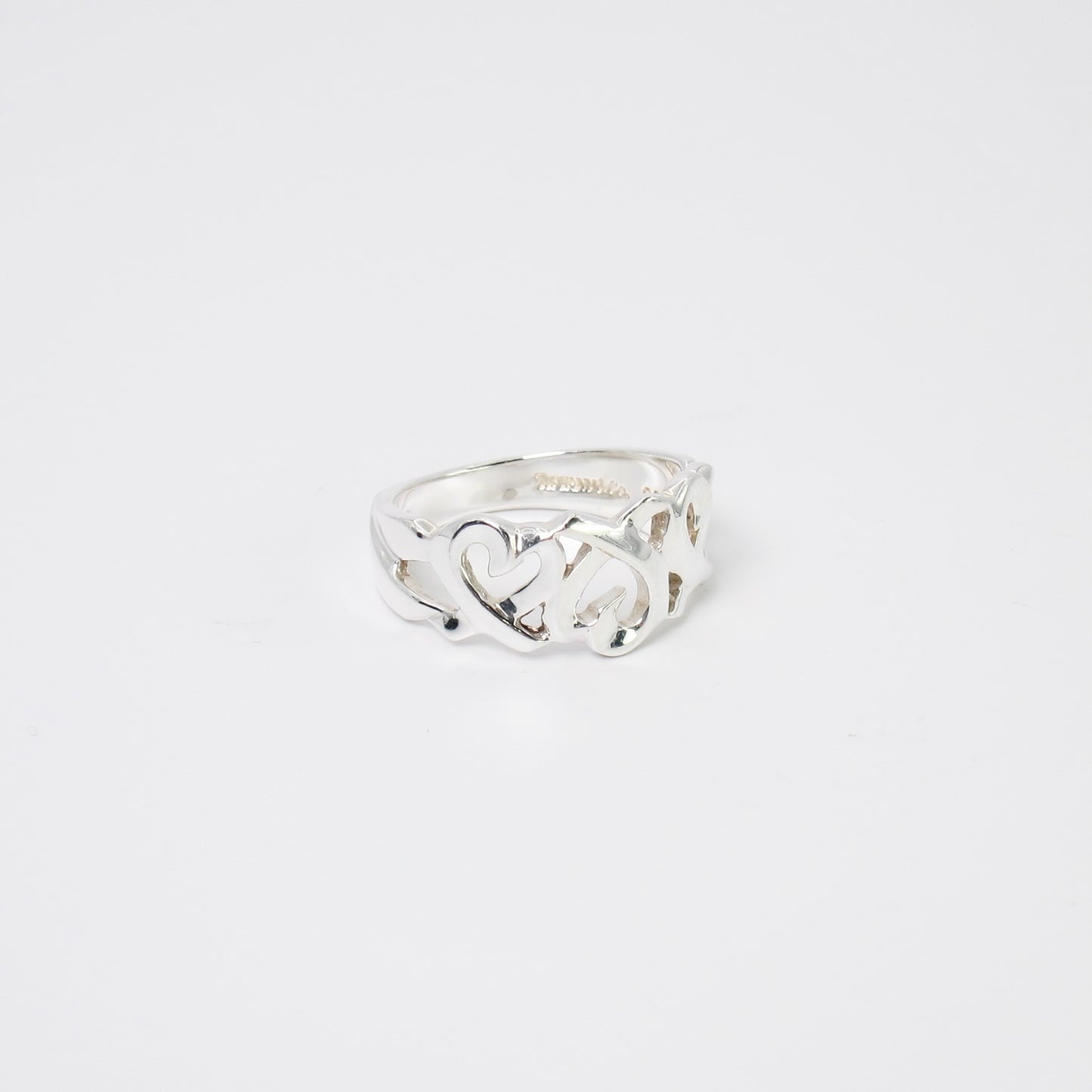Tiffany Vintage Loving Heart 925 Silver Ring #11