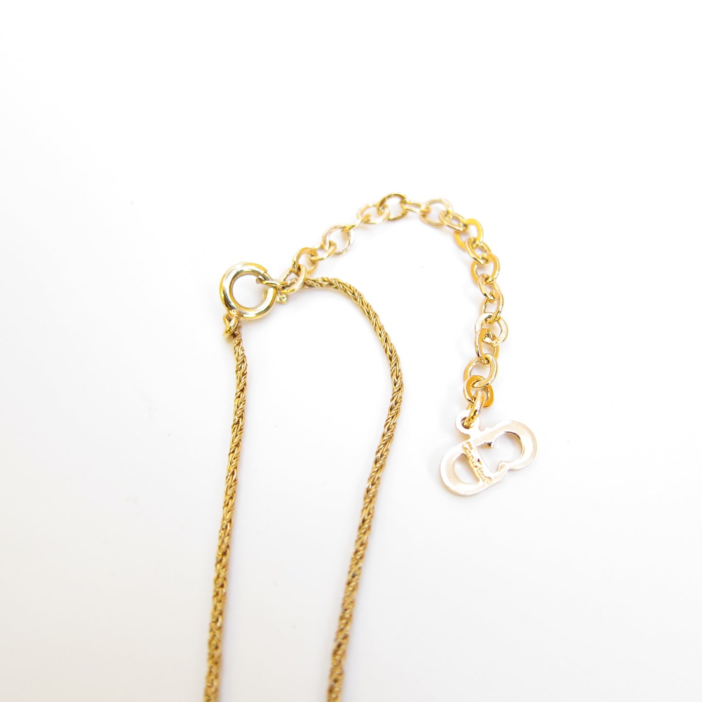 Christian Dior Vintage Rhinestone Golden Necklace