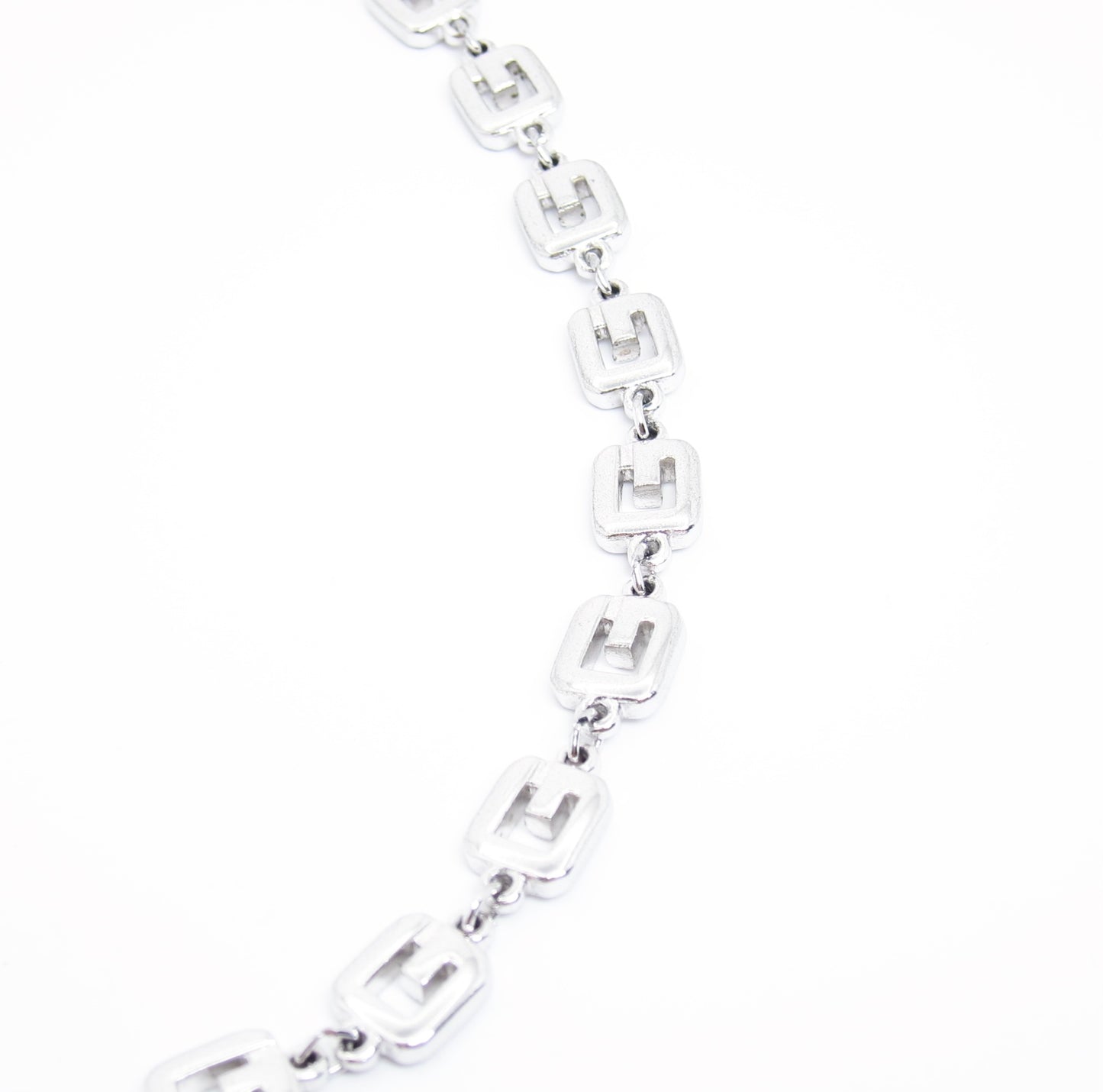 Givenchy Vintage G Logo Silver Necklace