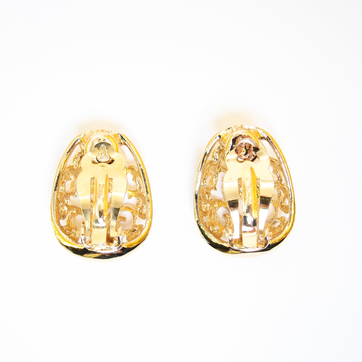 Yves Saint Laurent Vintage Arabesque Golden Clip-on Earrings