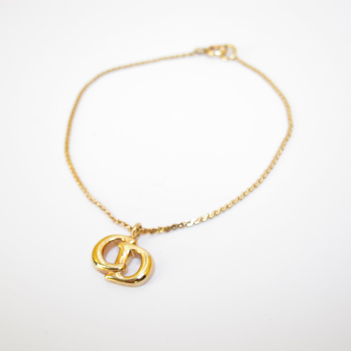 Christian Dior Vintage CD Logo Golden Bracelet