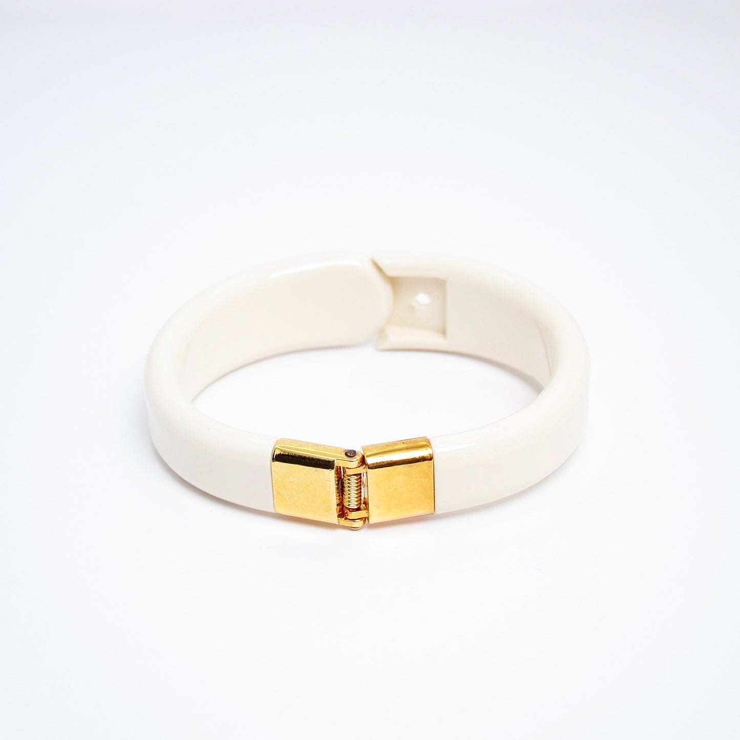 Mikimoto Vintage Round White Face with Rhinestone Bangle Watch